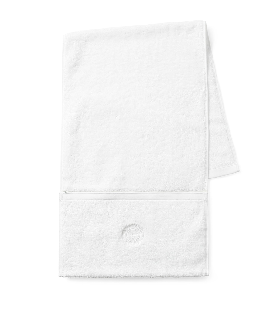 Christy x Wimbledon Logo Gym Towel (40cm x 120cm) White Image 2