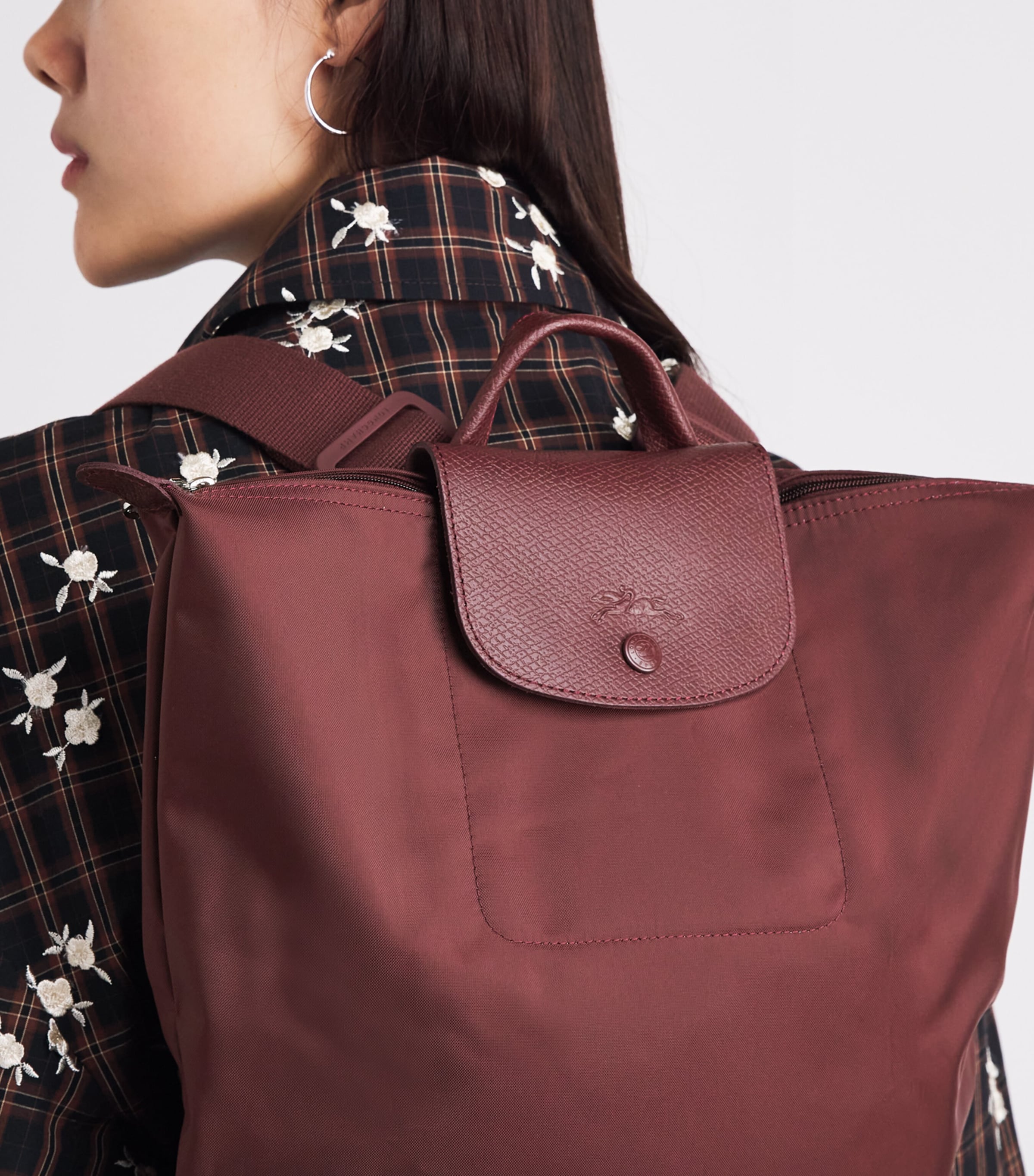 Longchamp Medium Le Pliage One Backpack Bordeaux Image 4