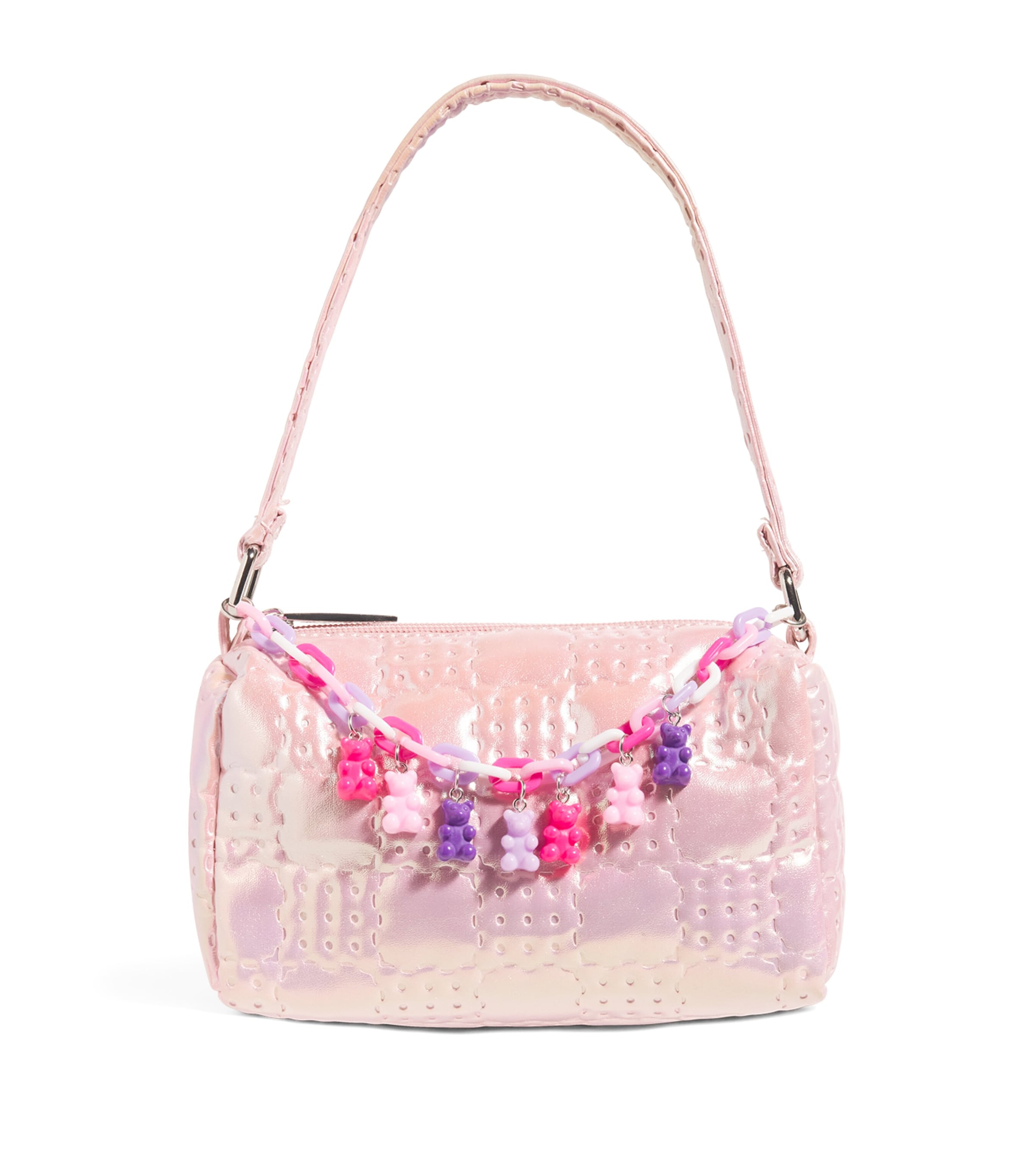 Shop Bari Lynn Gummy Bear Link Shoulder Bag In Pink