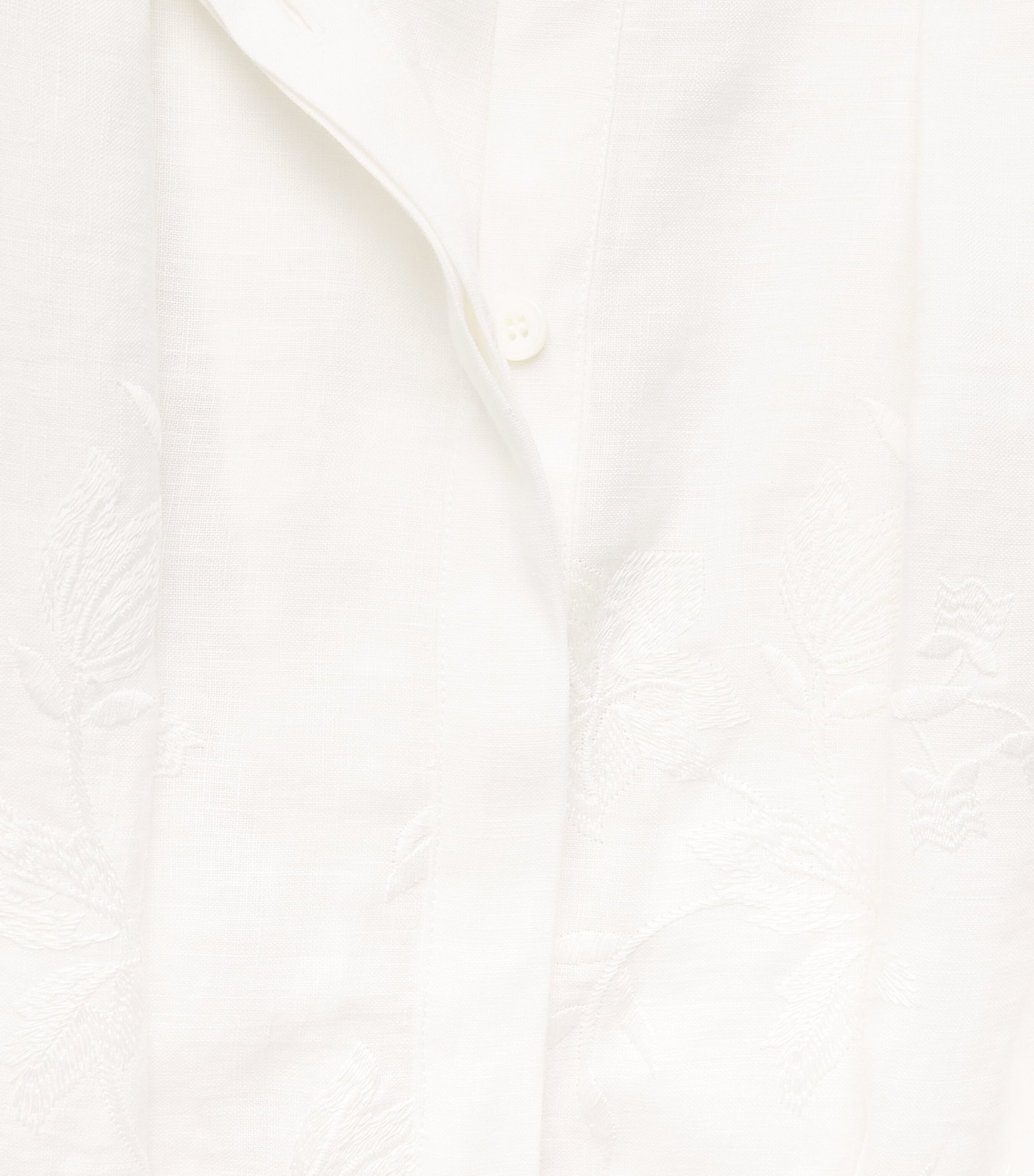 Eleventy Womens Linen Embroidered Midi Shirt Dress Bianco Image 6