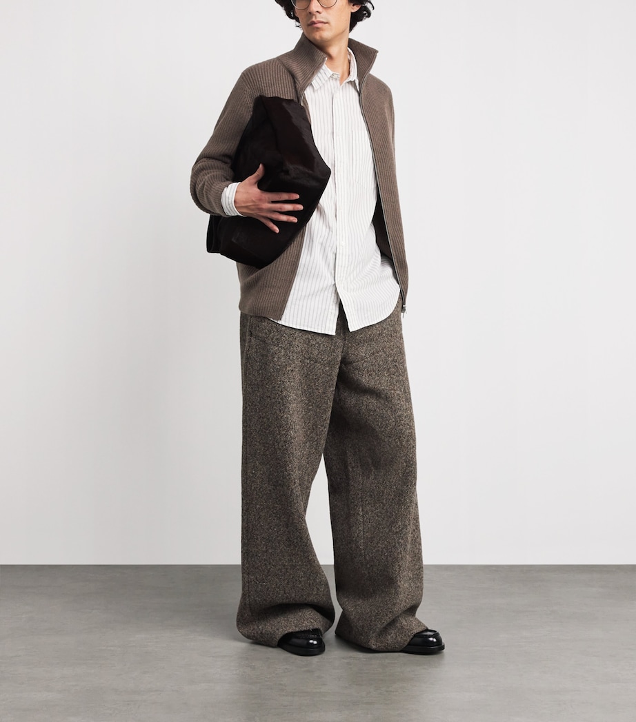 Wool-Cashmere Mallam Zip-Up Cardigan TOAST Image 2