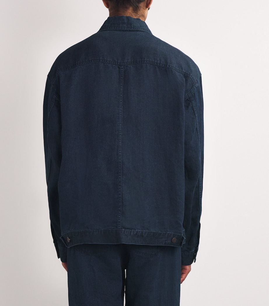 Seb Linen Jacket DARK INDIGO Image 4