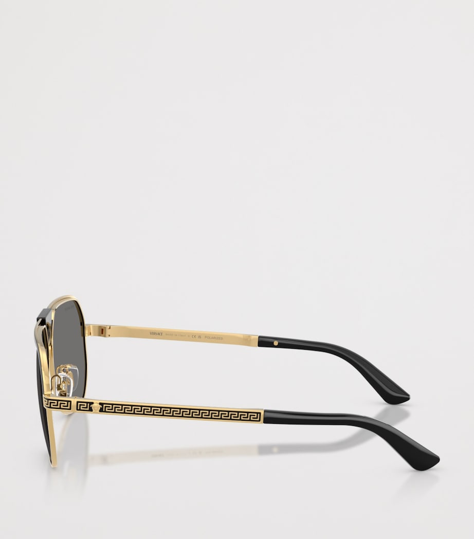 Versace Metal VE2294 Aviator Sunglasses Black Image 3