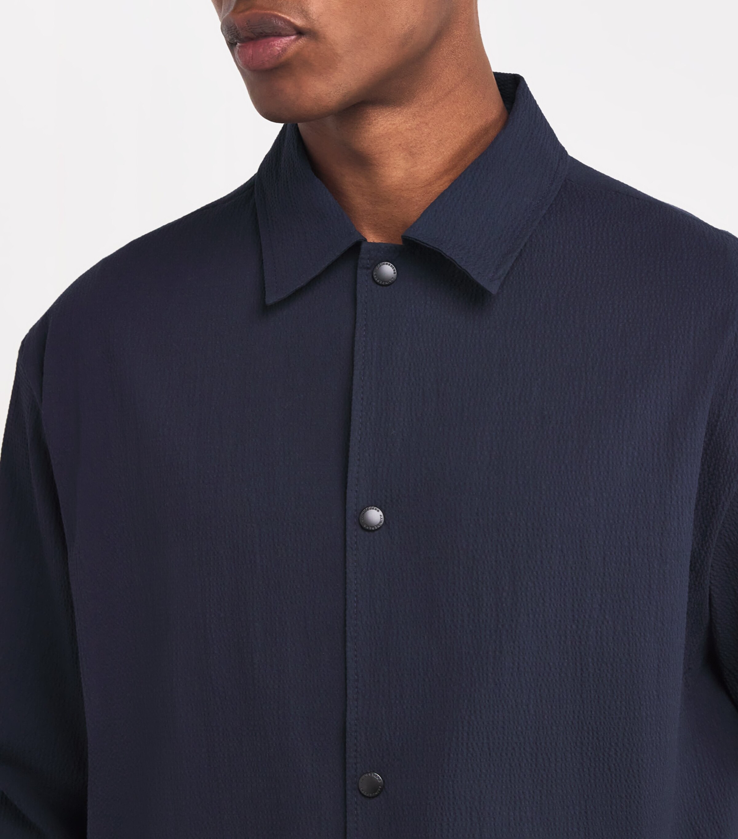 Seersucker Celian Overshirt JL NAVY-6855 Image 6