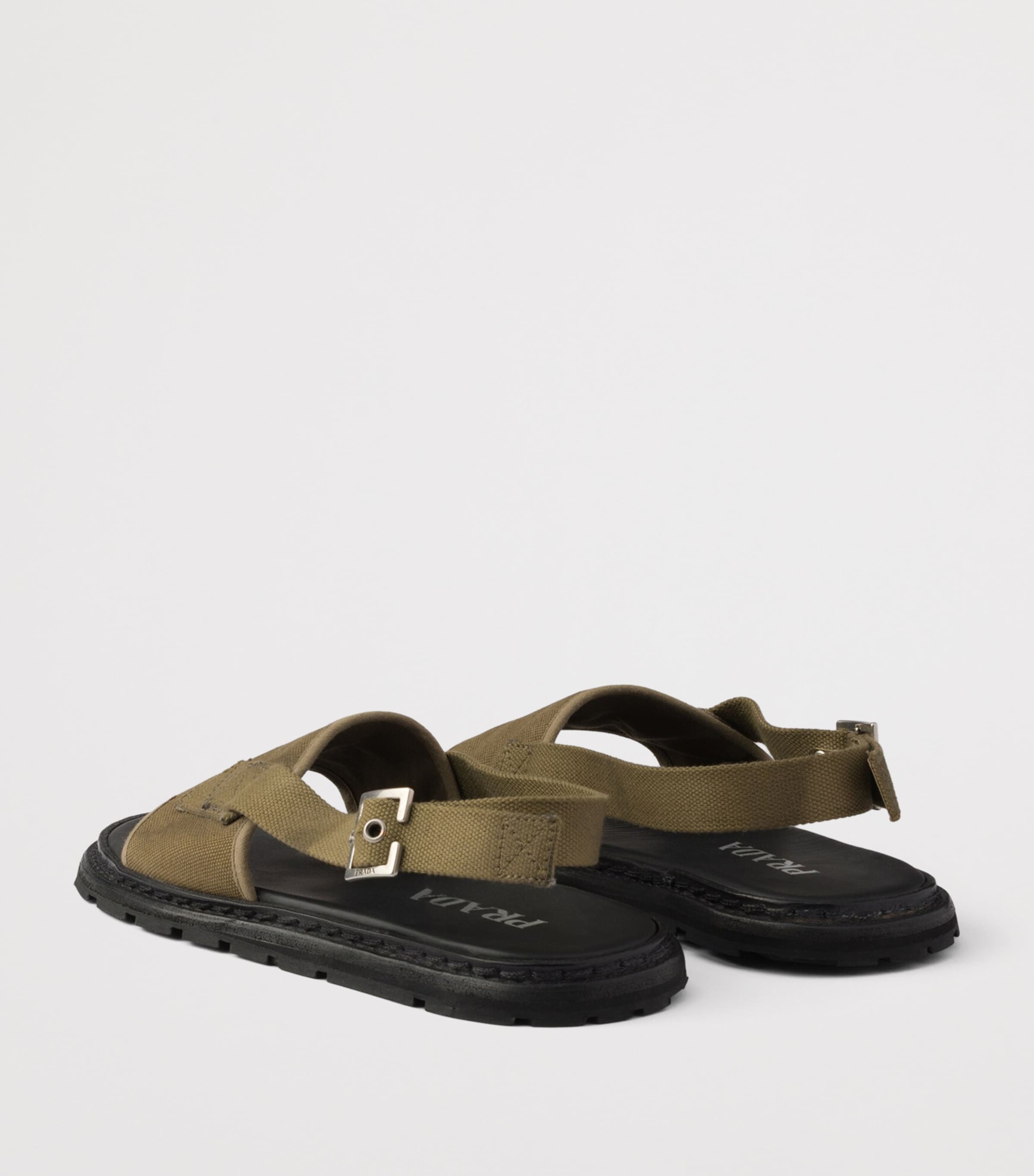 Prada Canvas Sandals Green Image 4