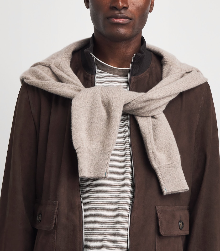 Valstar Mens Reversible Valstarino Suede Jacket Caffe/miltry Image 3