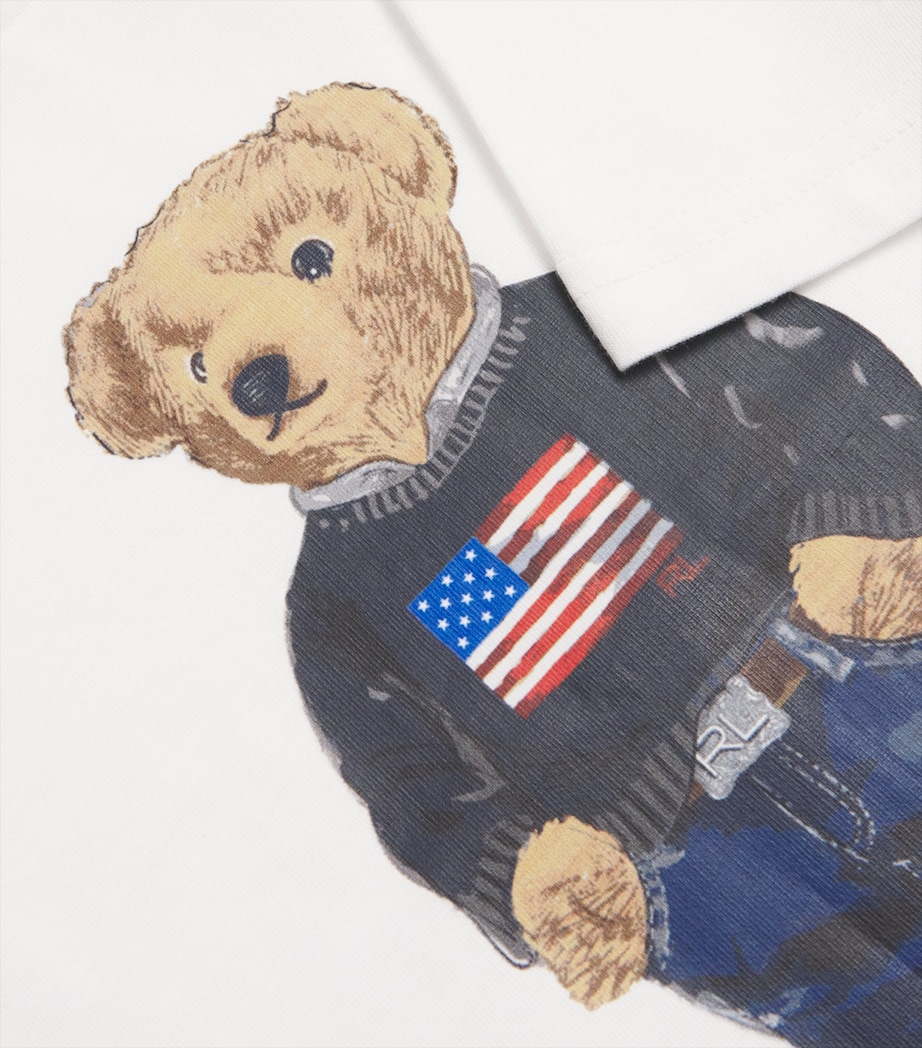 Cotton Polo Bear T-Shirt (2-7 Years) WHITE Image 3