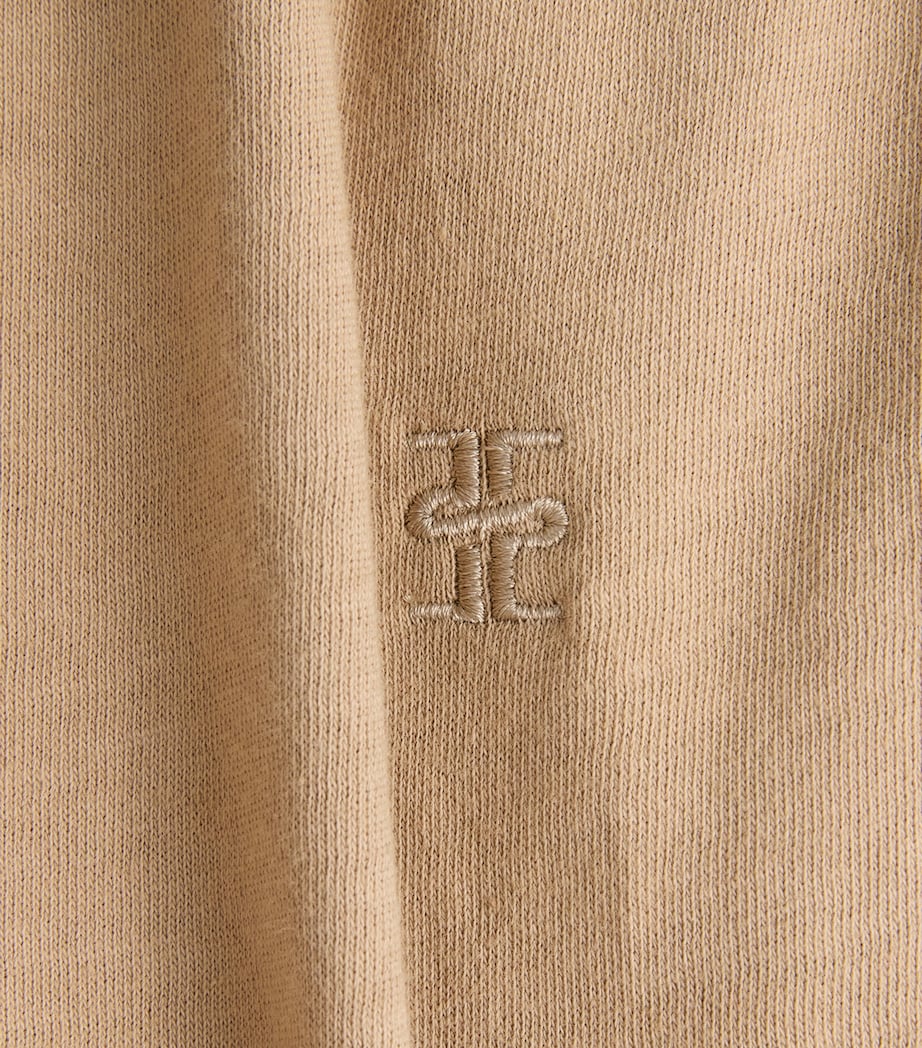 ÉTERNE Womens Cotton Boyfriend-Pocket Sweatpants Taupe Image 6