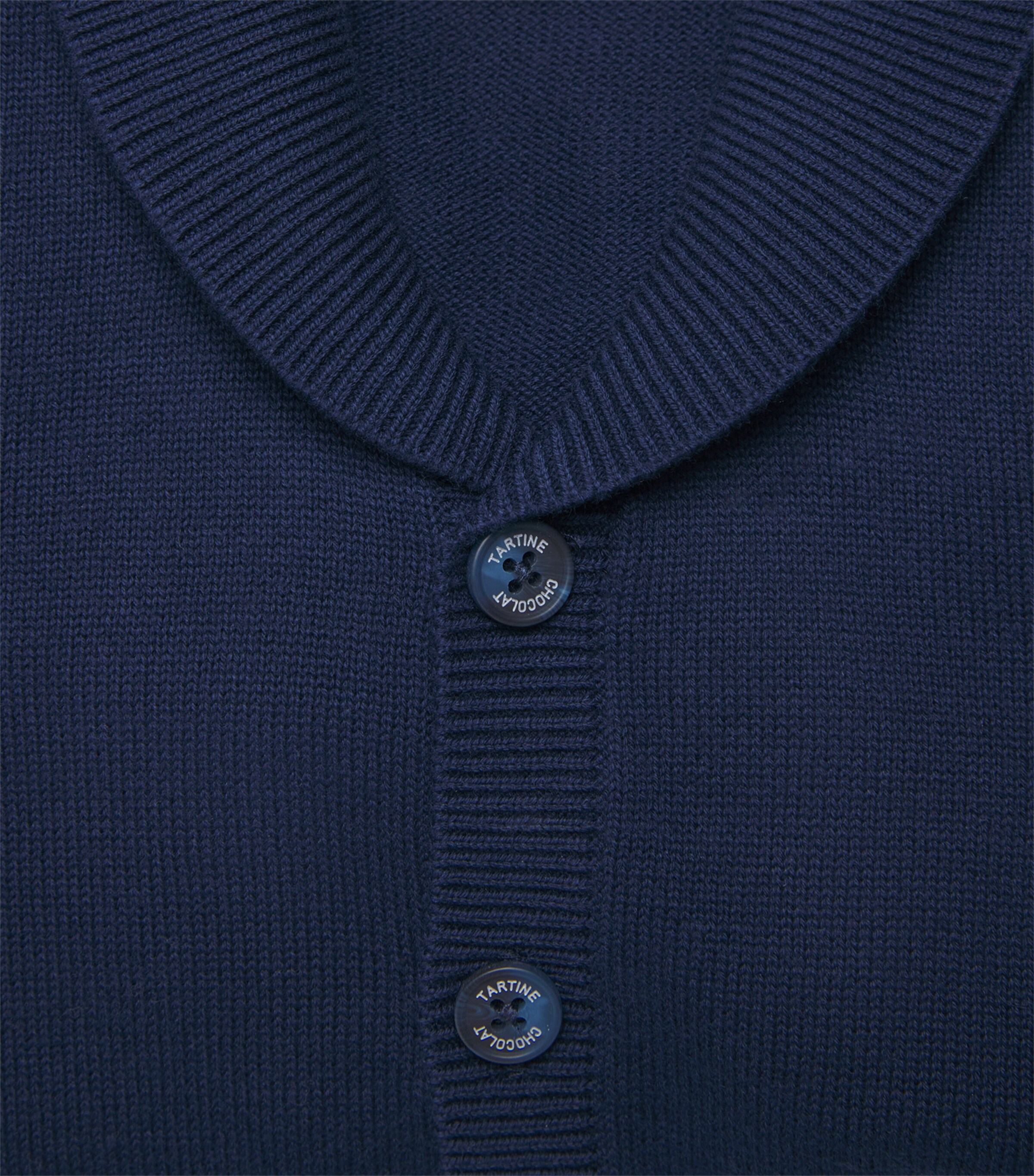 Cotton Shawl-Collar Cardigan (5-12 Years) 4MARINE Image 3