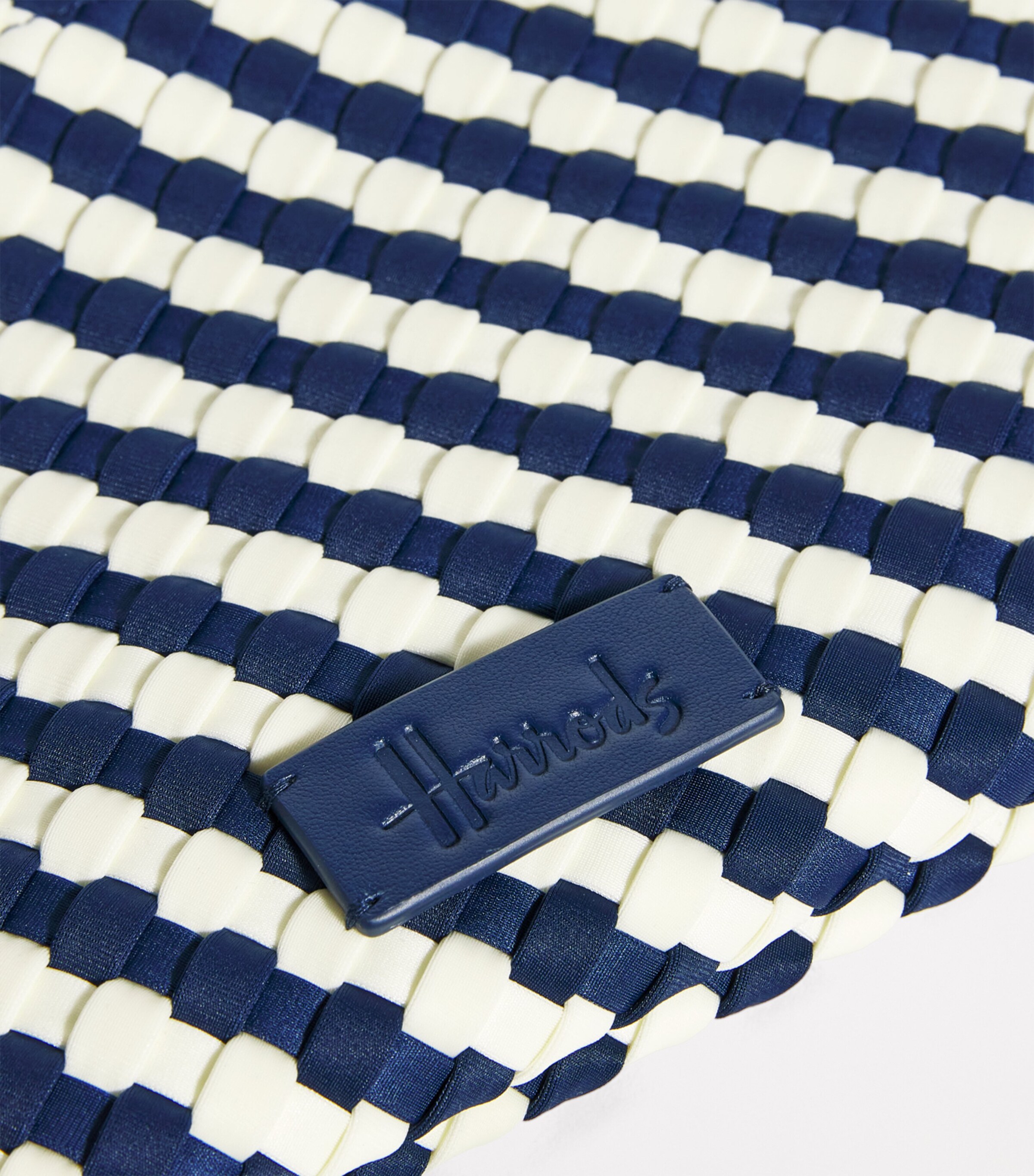Harrods Neoprene Woven Pouch Navy Image 7