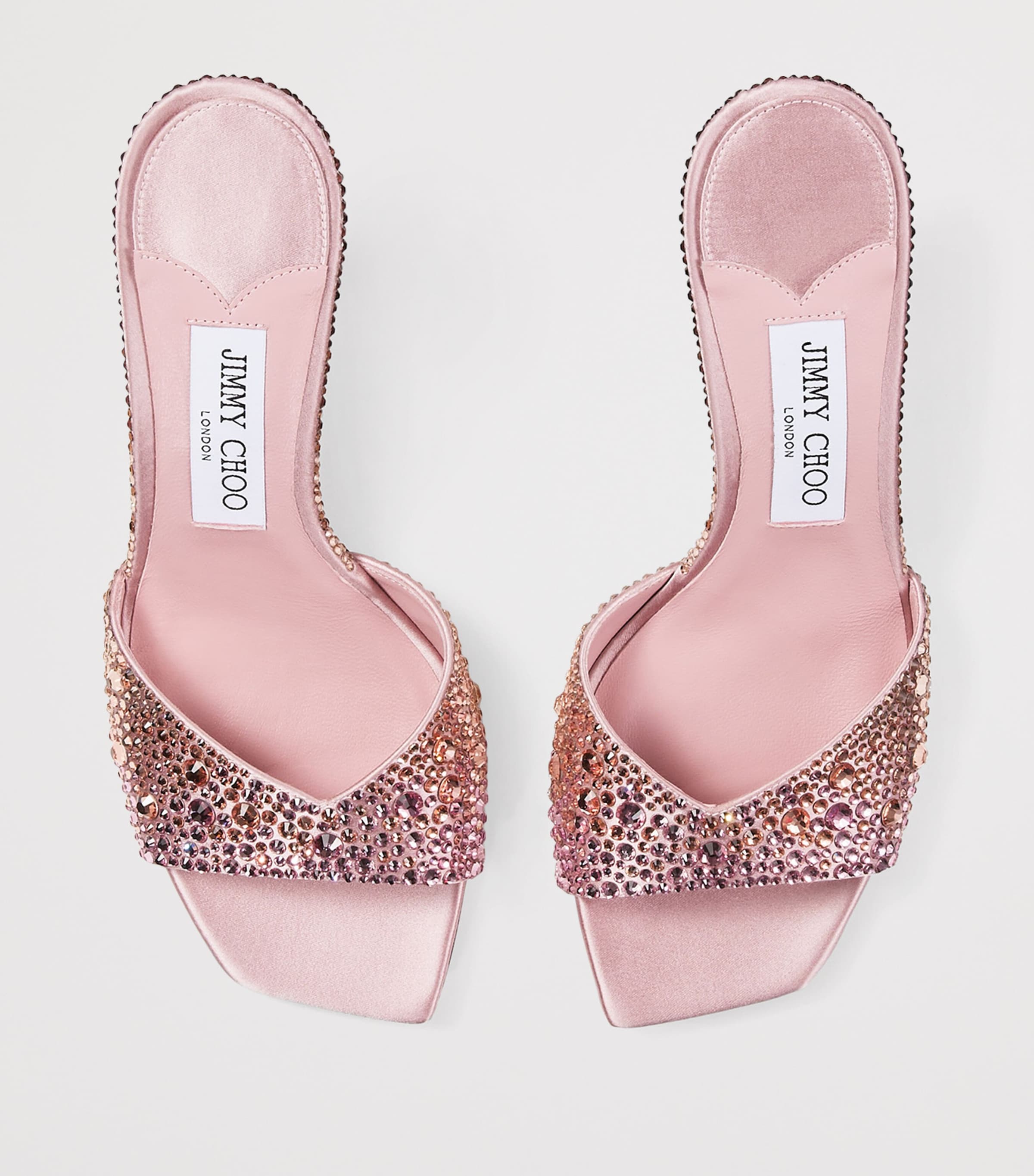 Jimmy Choo Pink Skye 70 Leather Embellished Mules | Harrods AE