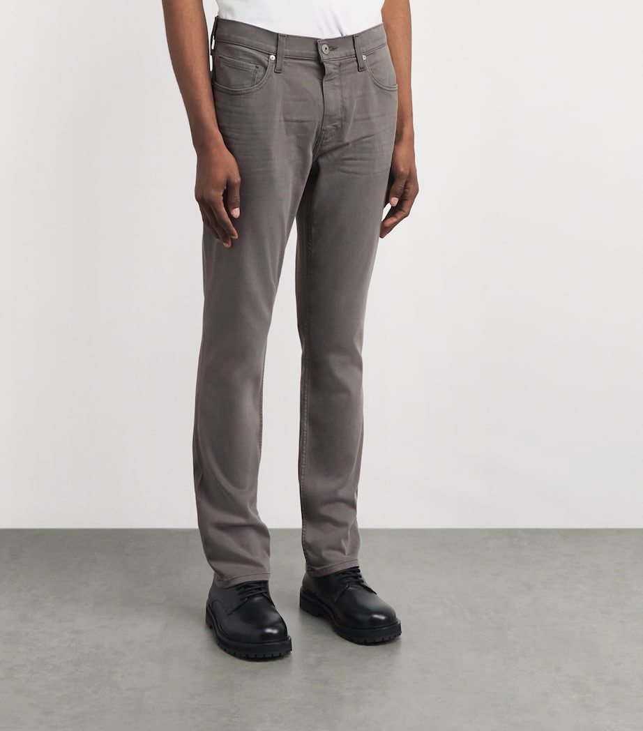 PAIGE Mens Federal Slim Straight Jeans Natural Stone Image 4