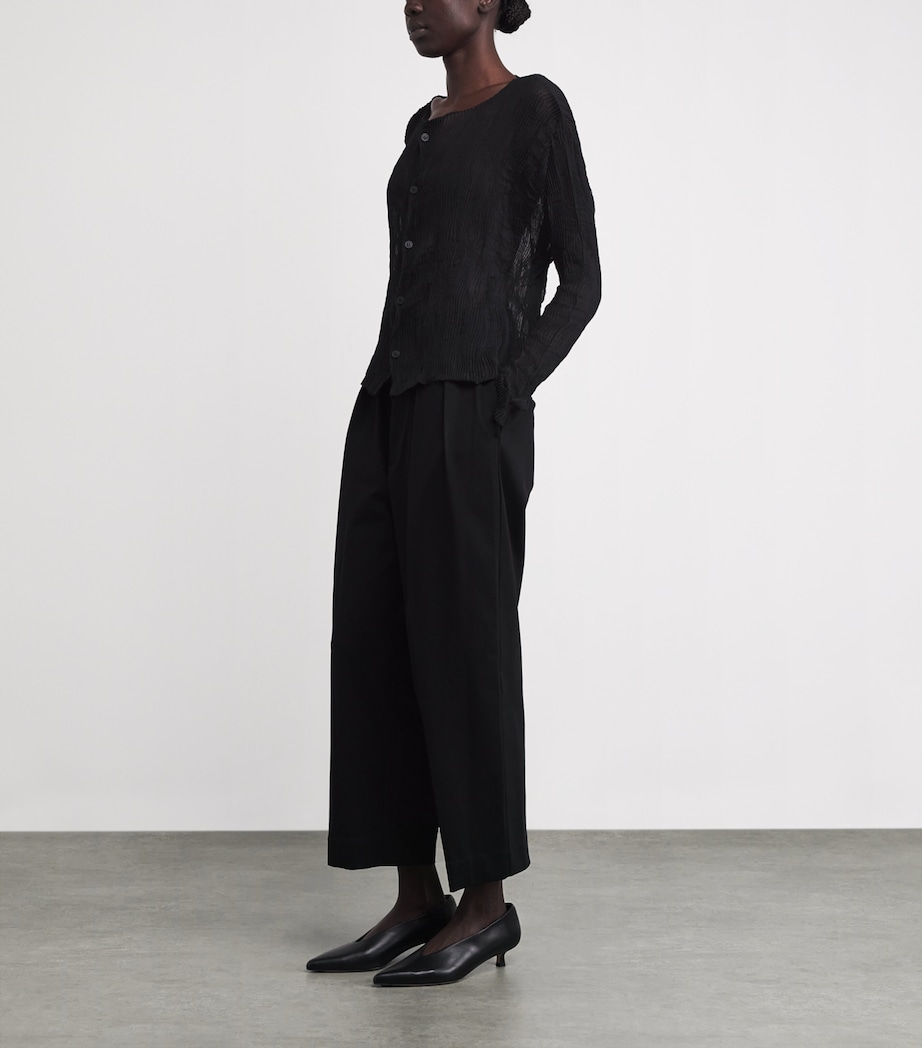 Chiffon Twist Cardigan BLACK Image 2