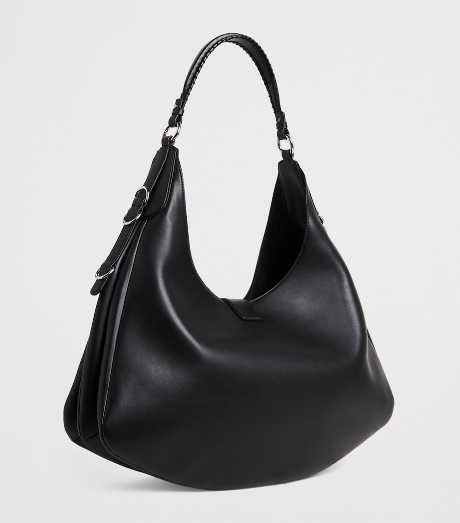 Large Leather Kat Shoulder Bag 099 BLACK Image 3