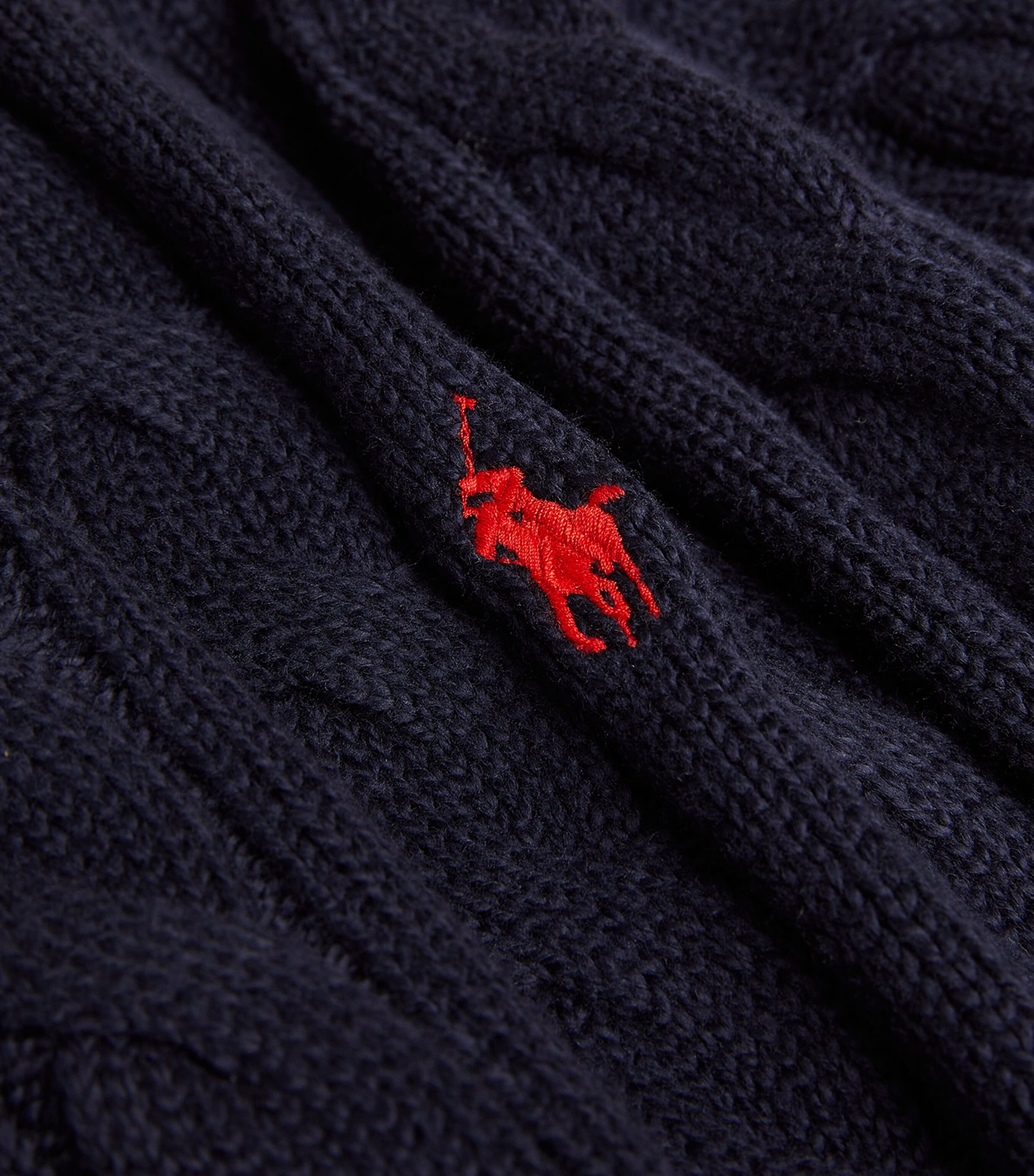 Cotton Cable-Knit Sweater BLUE Image 5