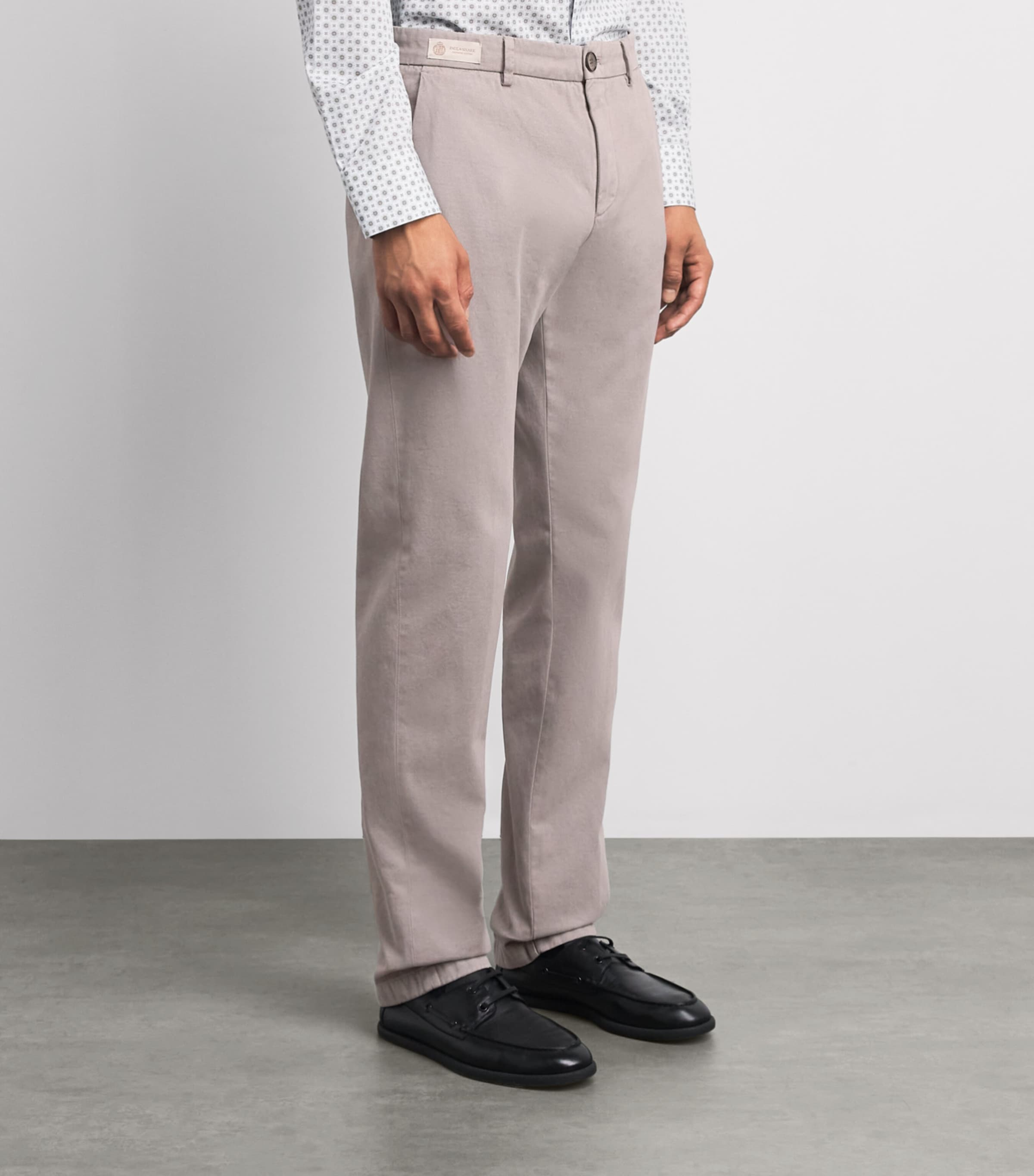 Paul & Shark Mens Cotton-Cashmere Straight Chinos Fungo Image 4