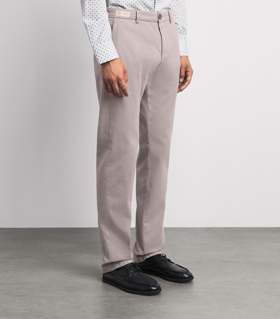 Paul & Shark Mens Cotton-Cashmere Straight Chinos Fungo Image 4
