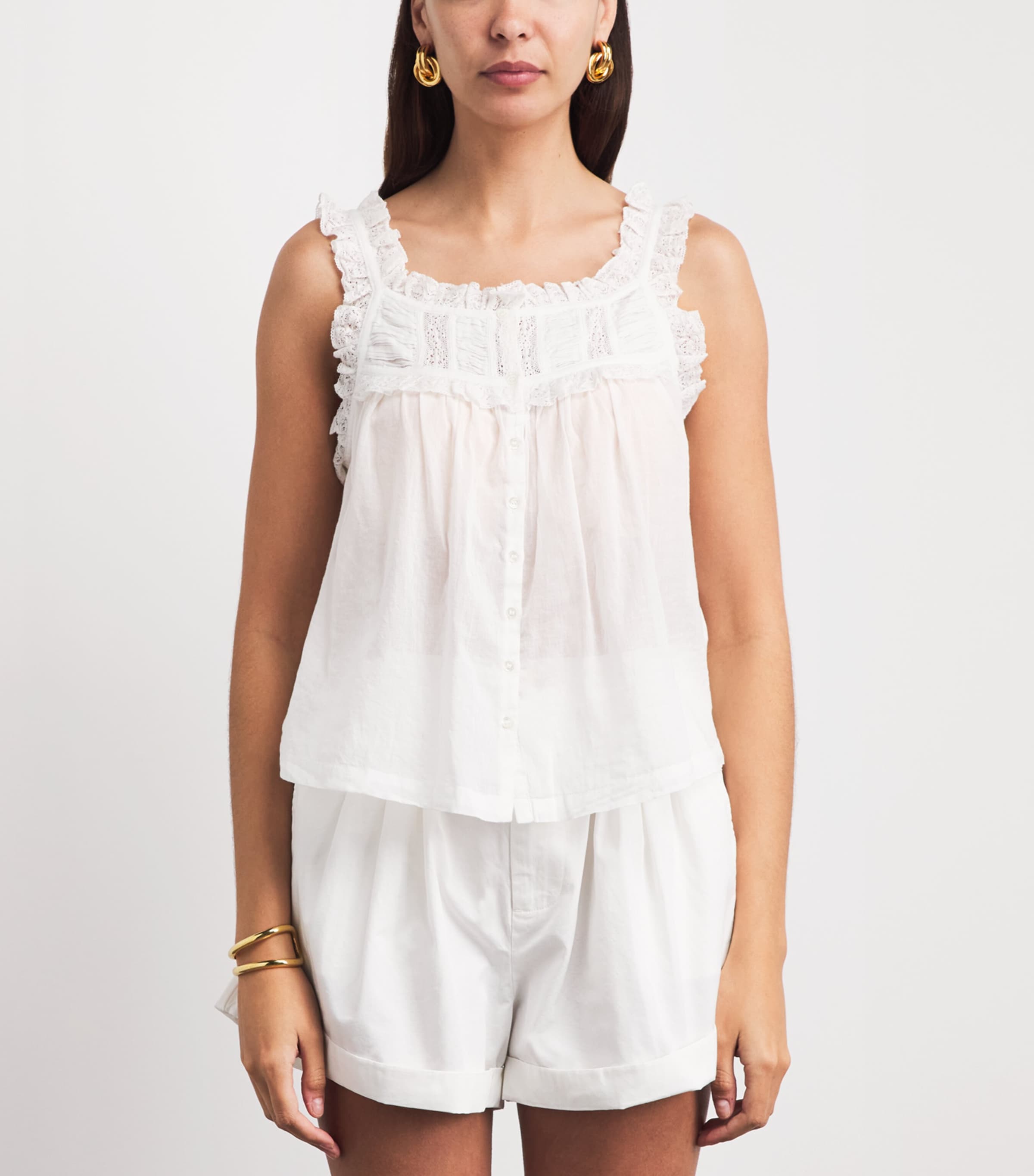 DÔEN Womens Organic Cotton Fidella Top Salt Image 4