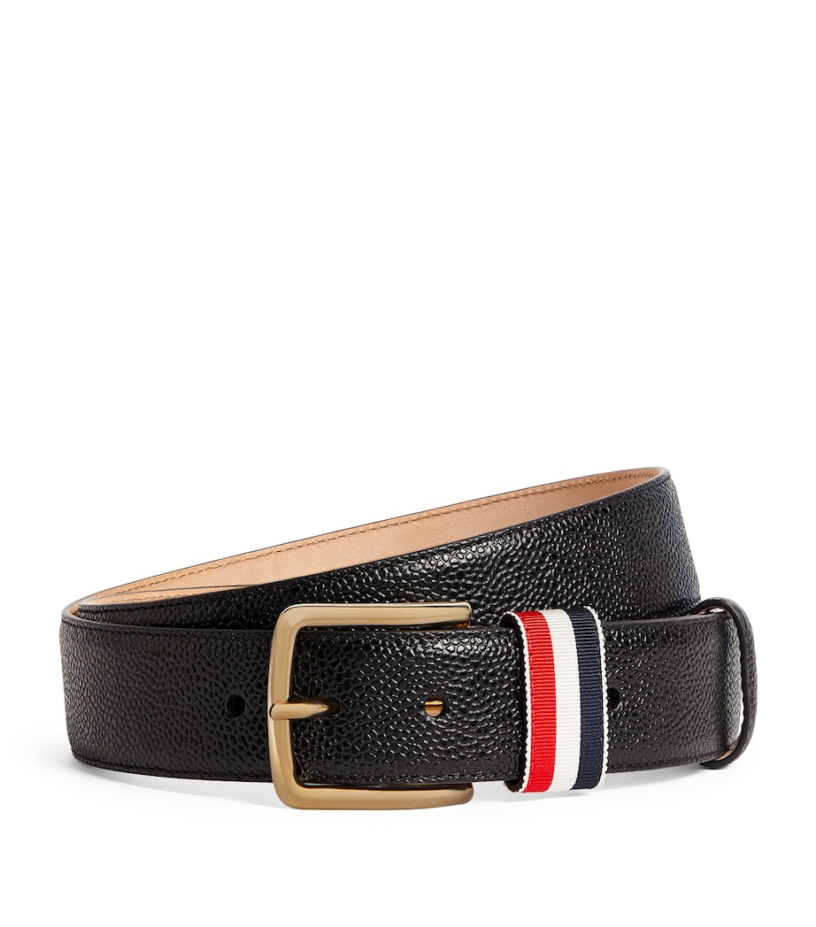 Thom Browne Leather Tricolour Belt Black Image 1