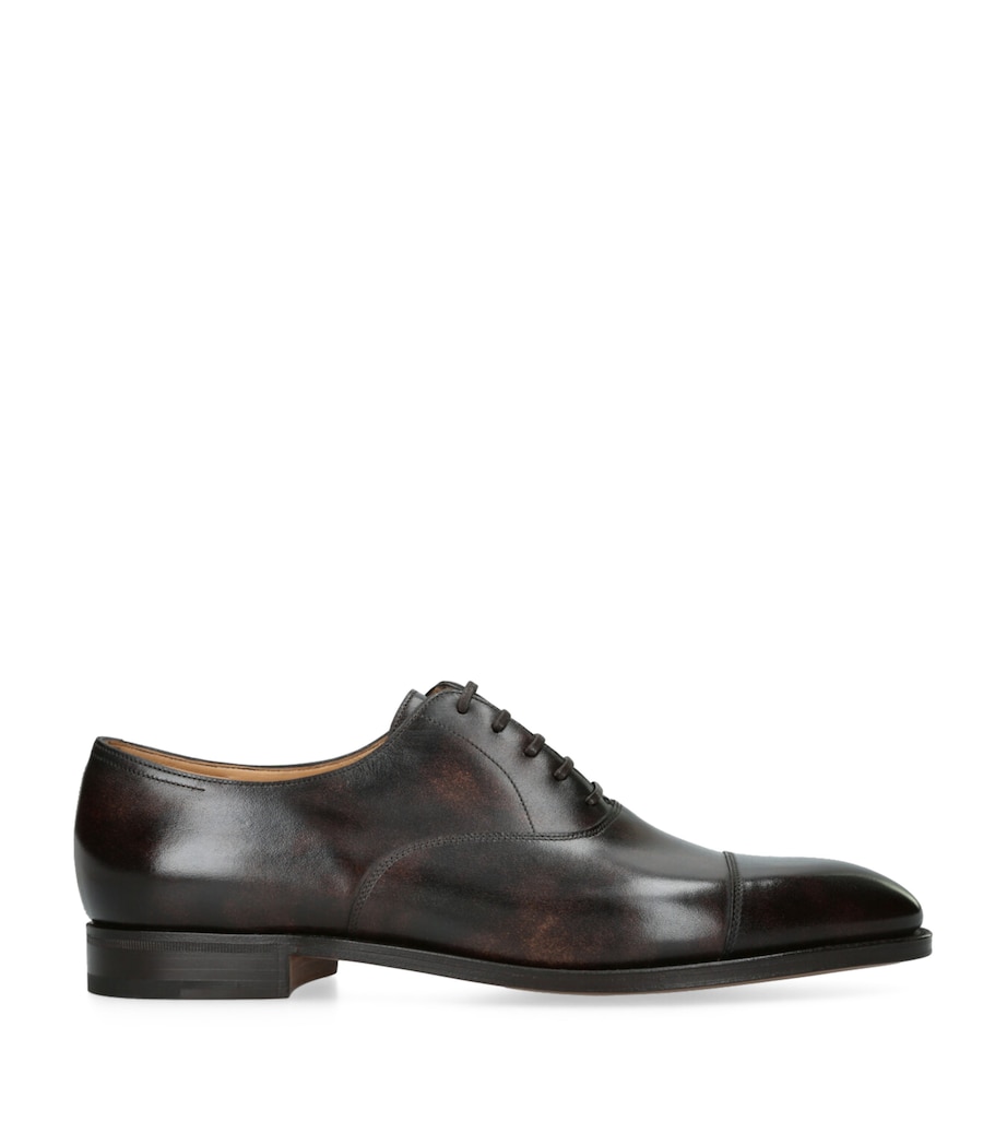John Lobb Leather City II Oxford Shoes Dark Brown Image 1