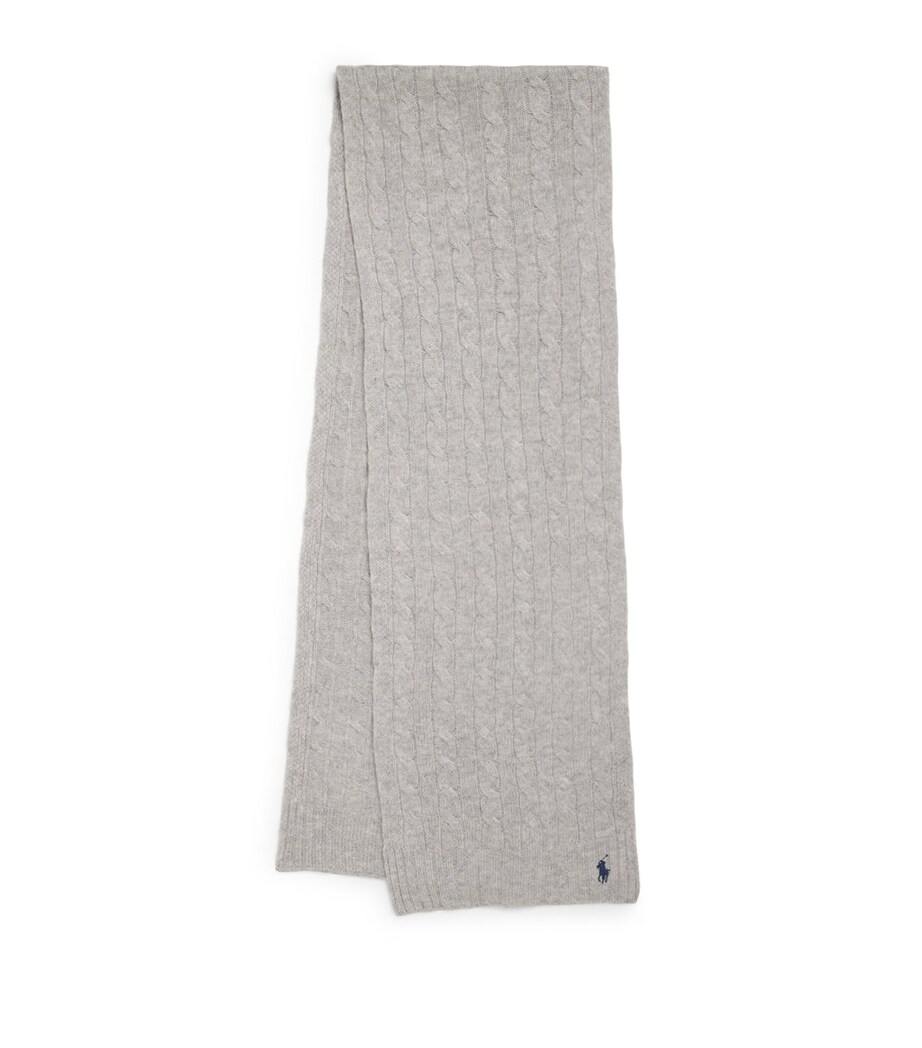 Wool-Cashmere Pony Scarf SOFT GREY Image 1
