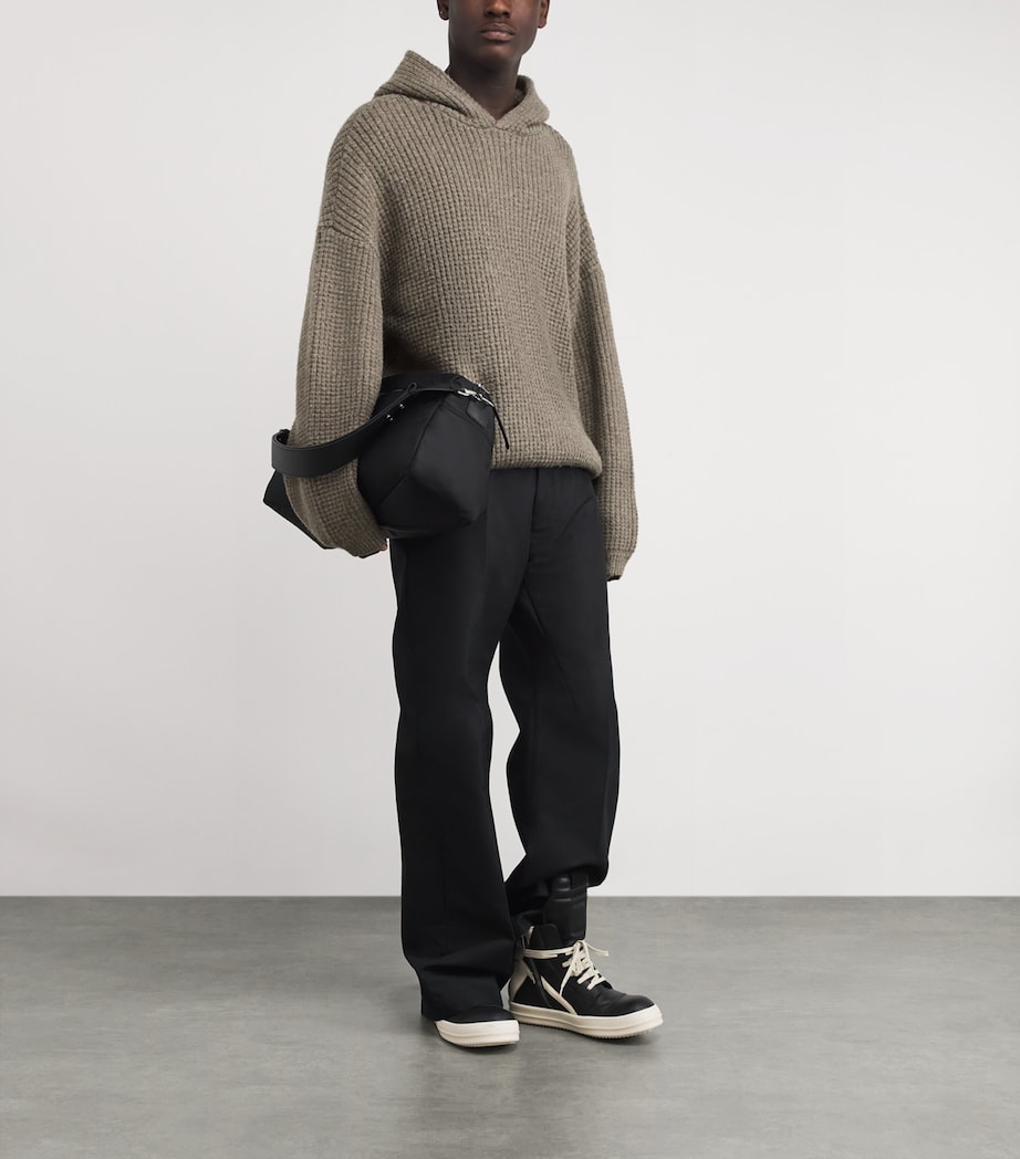 Oversized Waffle-Knit Hoodie HOMESTEAD HEATHER Image 2