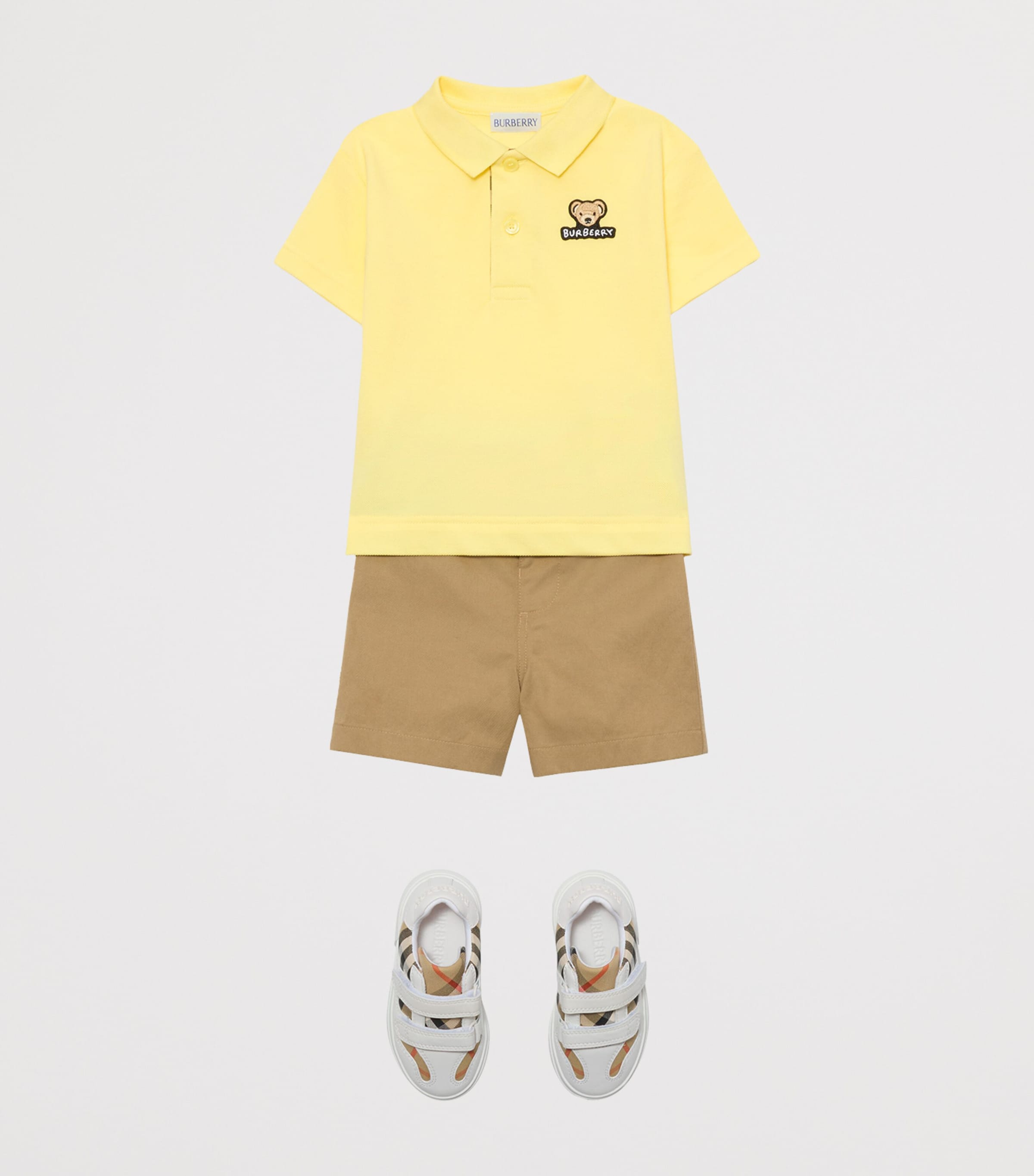 Cotton Thomas Bear Polo Shirt (6-24 Months) SHERBET Image 2
