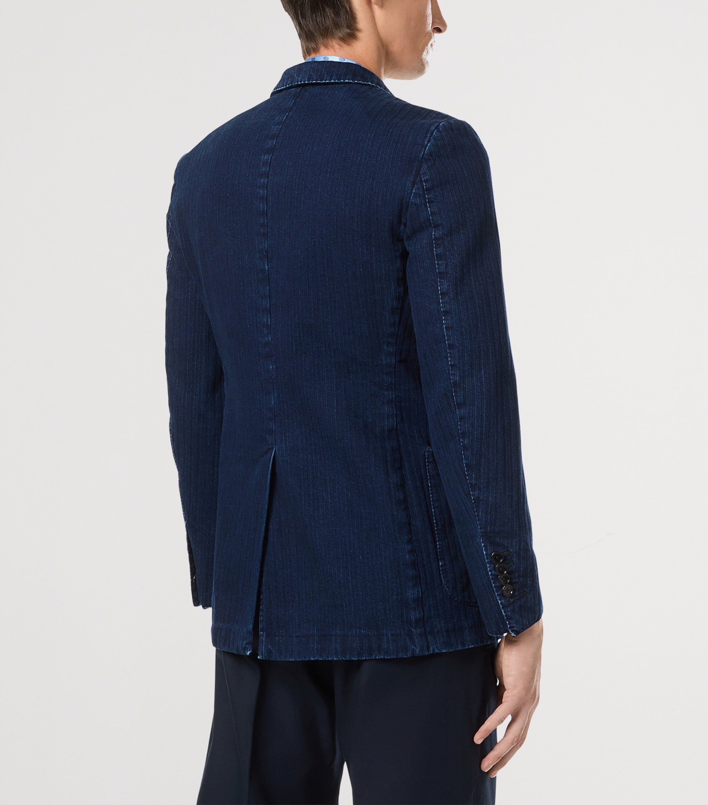 Double-Breasted Denim Blazer UBO Image 3