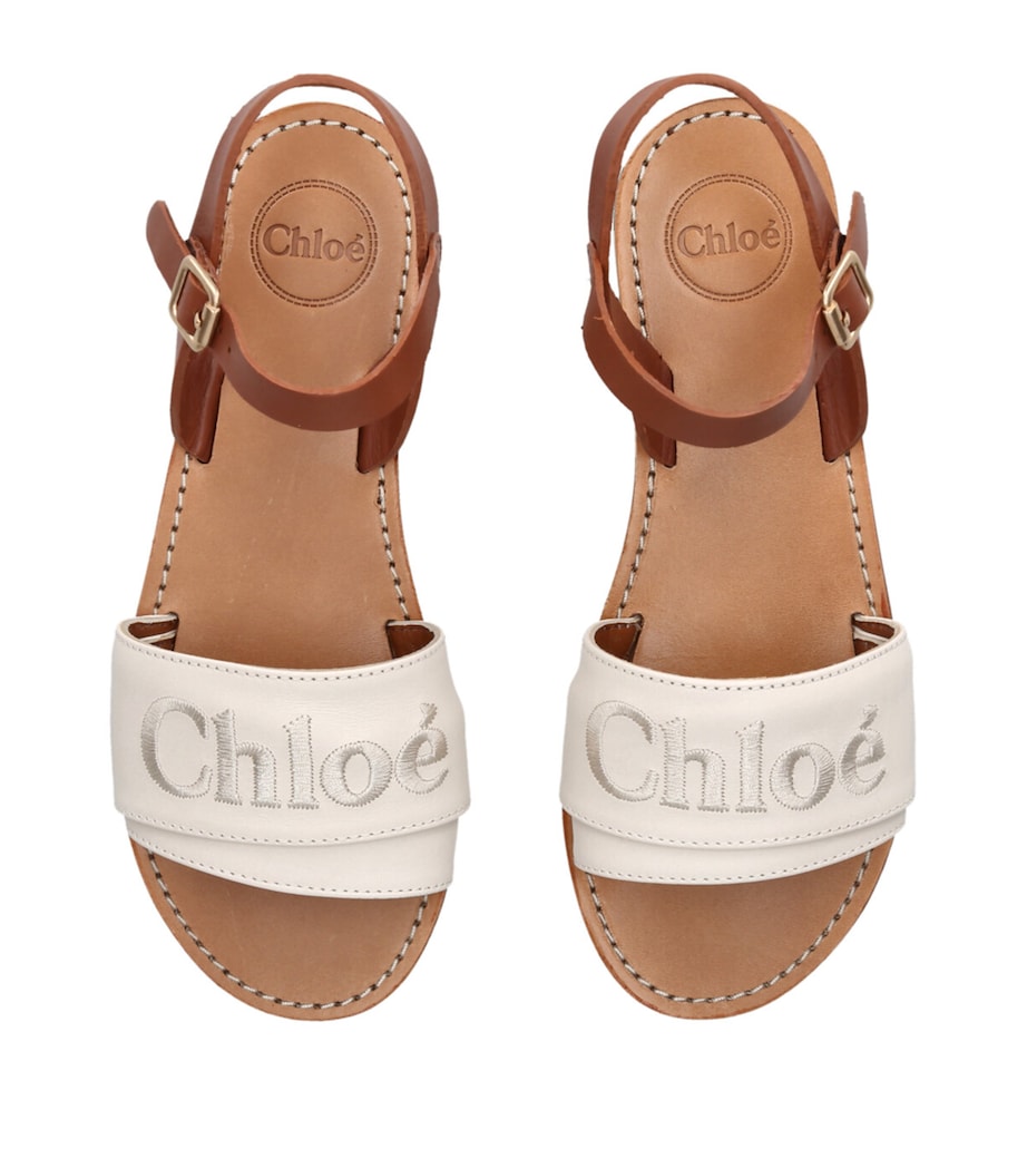 Leather Stellar Sandals CREAM Image 4