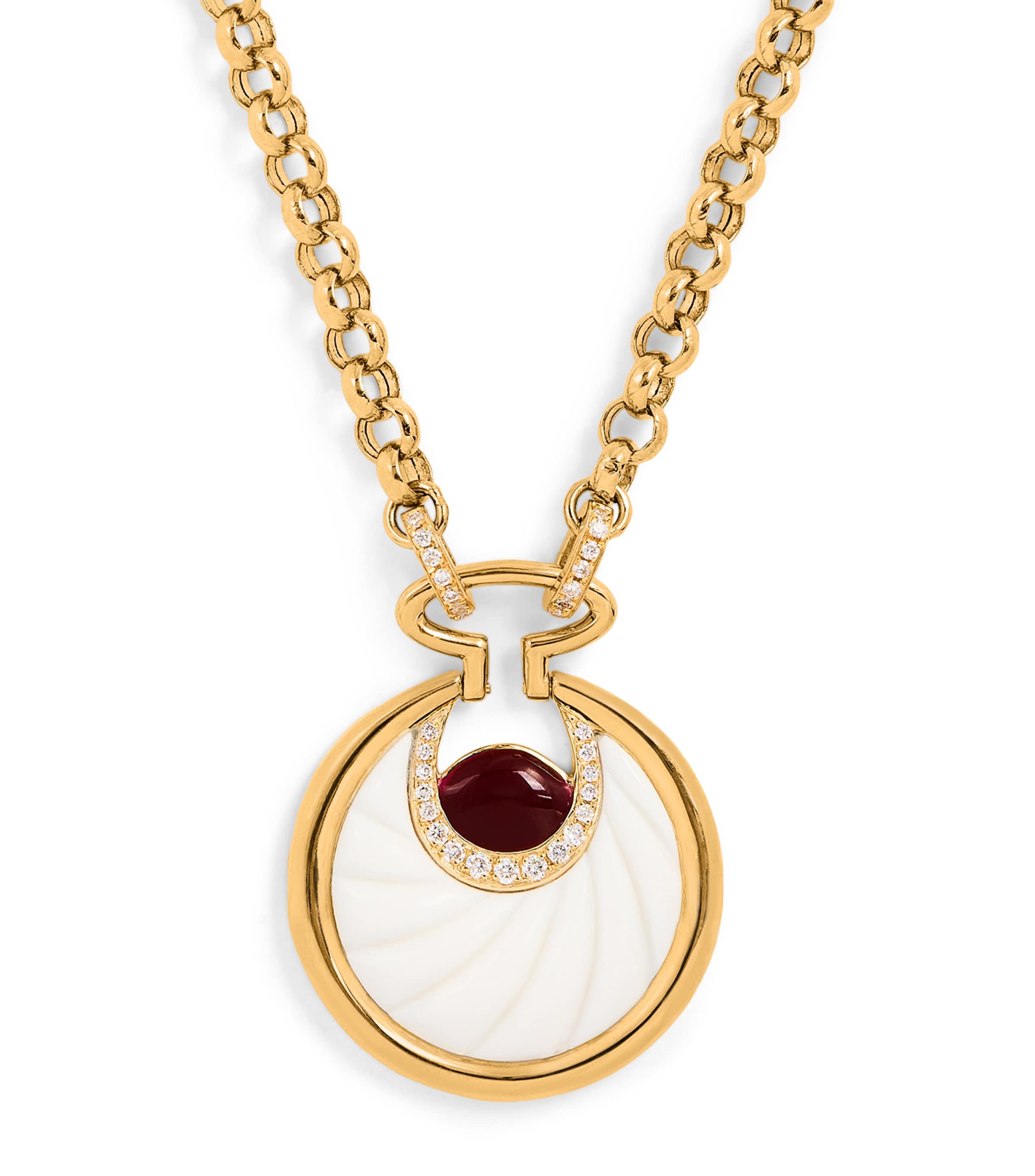 L'atelier Nawbar Yellow Gold, Diamond And Onyx Circus Lot N*91 Necklace In Gold