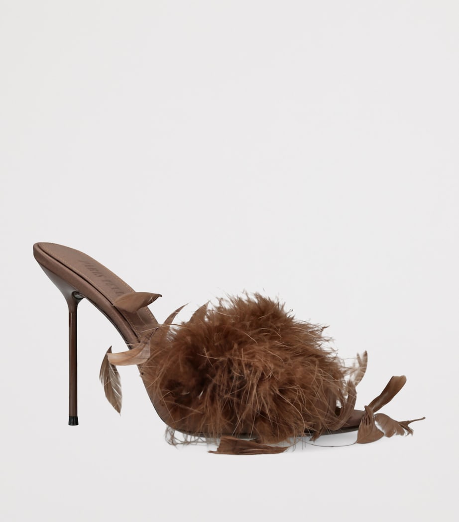 Paris Texas Feather Lidia Mules 105 Brown Image 3