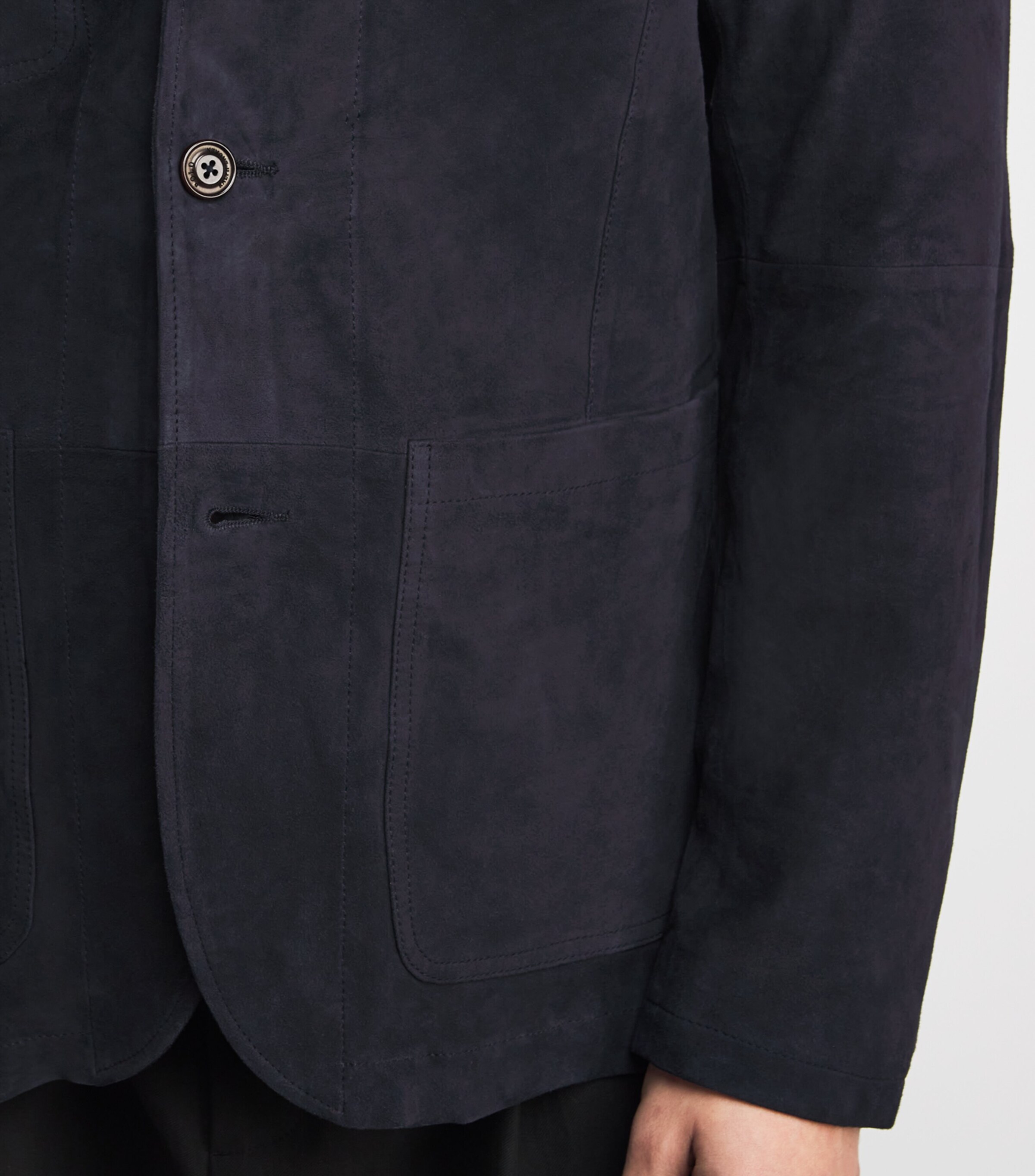 Polo Ralph Lauren Mens Suede Blazer Navy Image 6