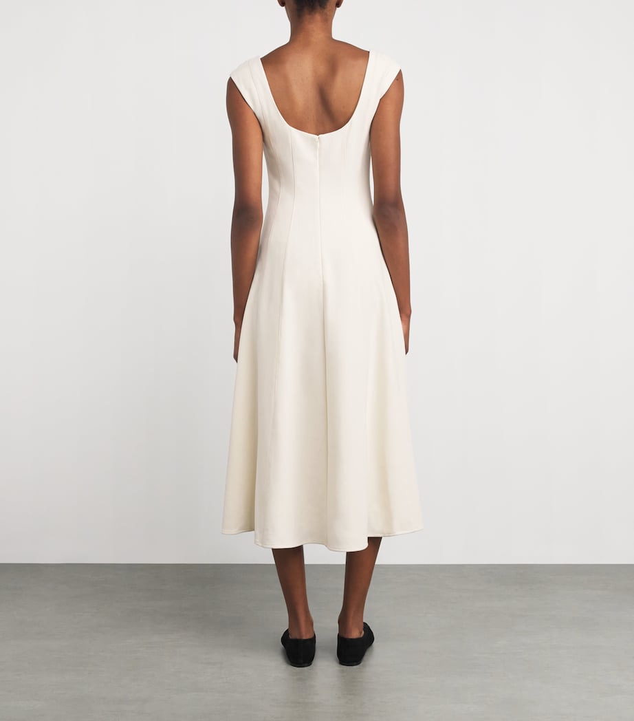 Darted Charlotte Midi Dress ECR ECRU Image 4