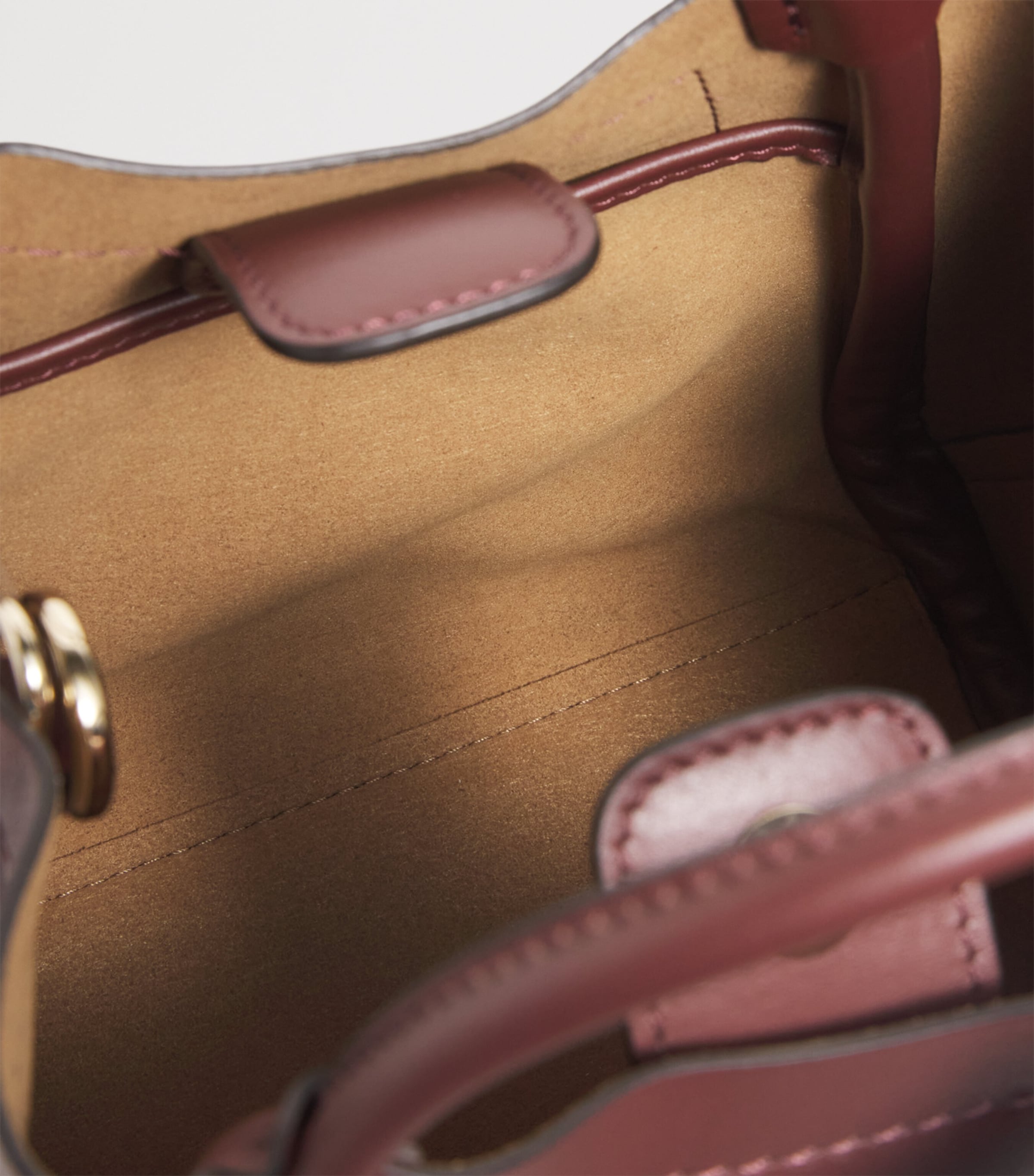 Max Mara Red Extra-Small Leather Marine Top-Handle Bag | Harrods US