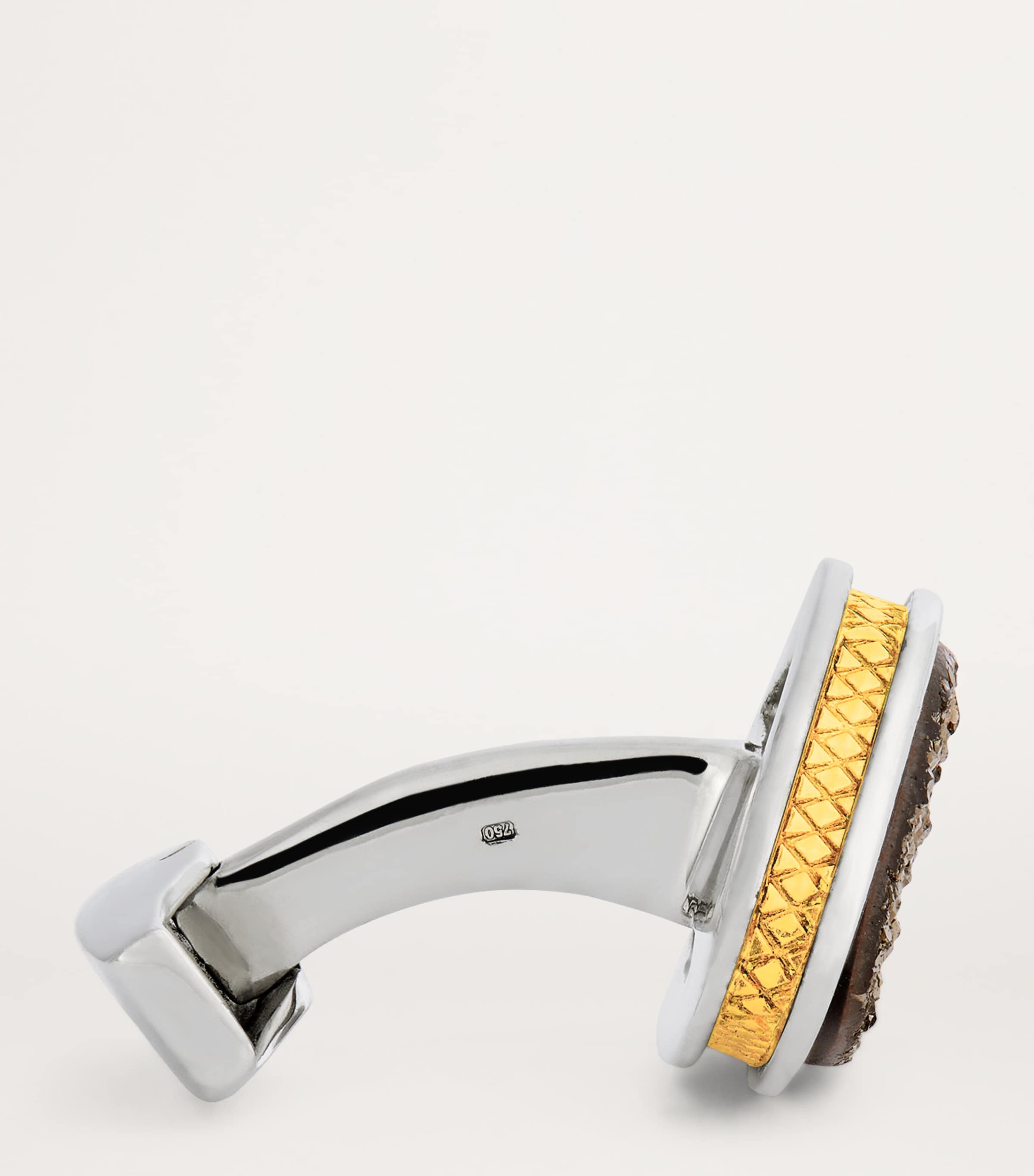 Tateossian Sterling Silver and Drusy Cufflinks Silver Image 4