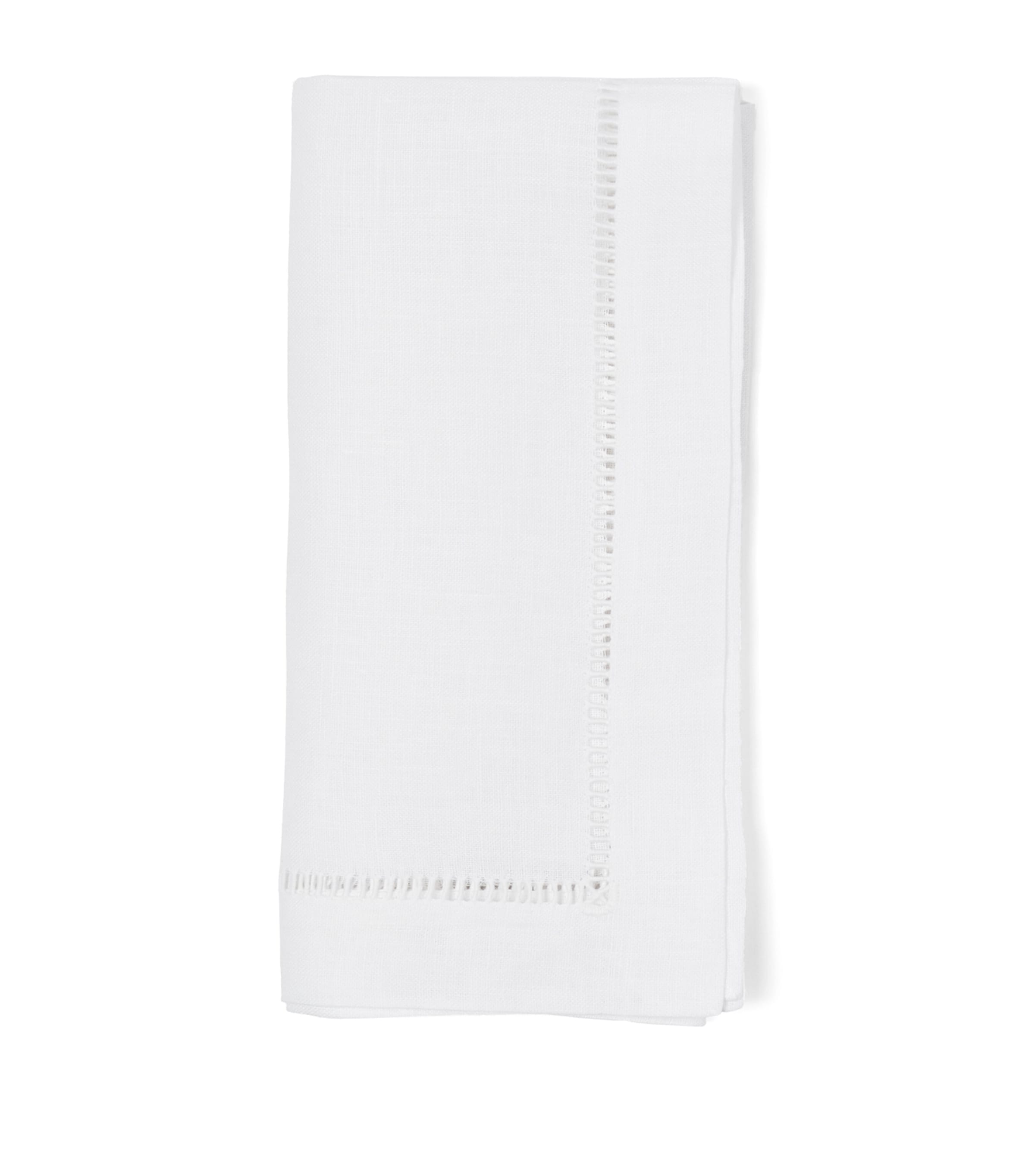Linen Ladder Napkin (50cm x 50cm) WHITE Image 3