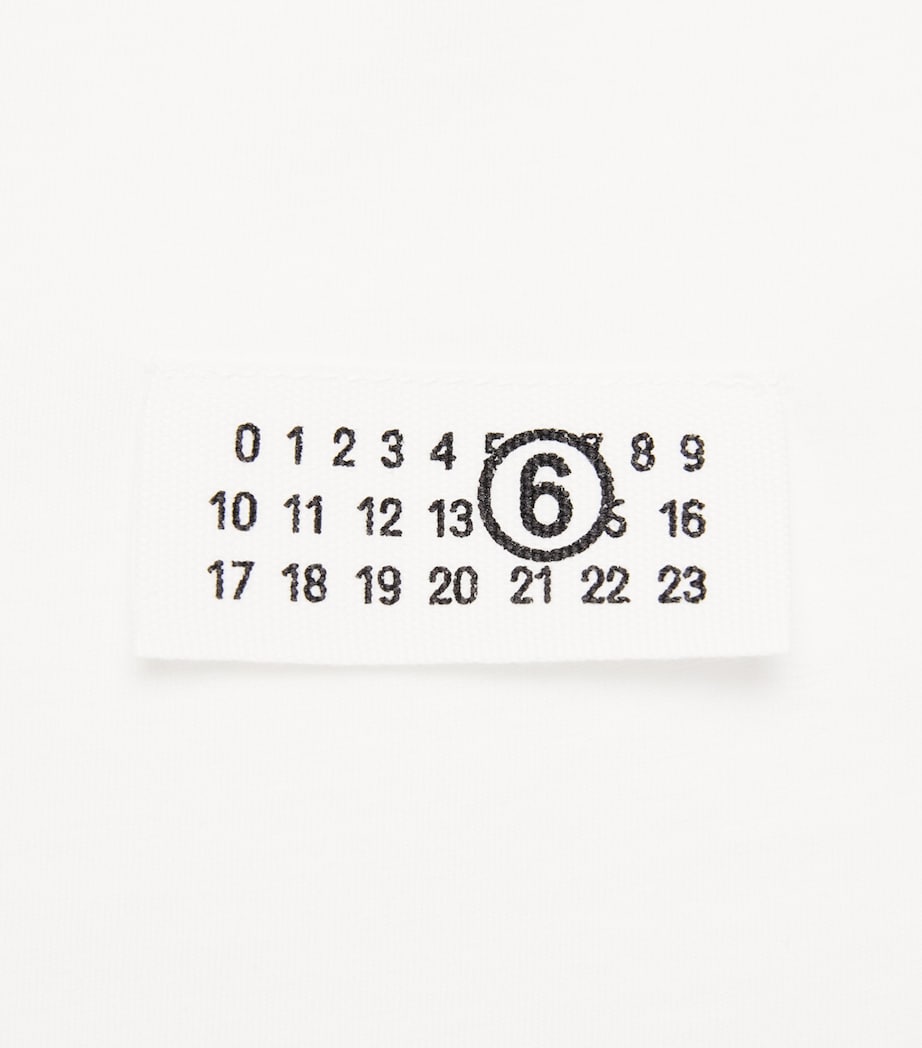 MM6 Maison Margiela Mens Cotton Numerical Logo T-Shirt White Image 6