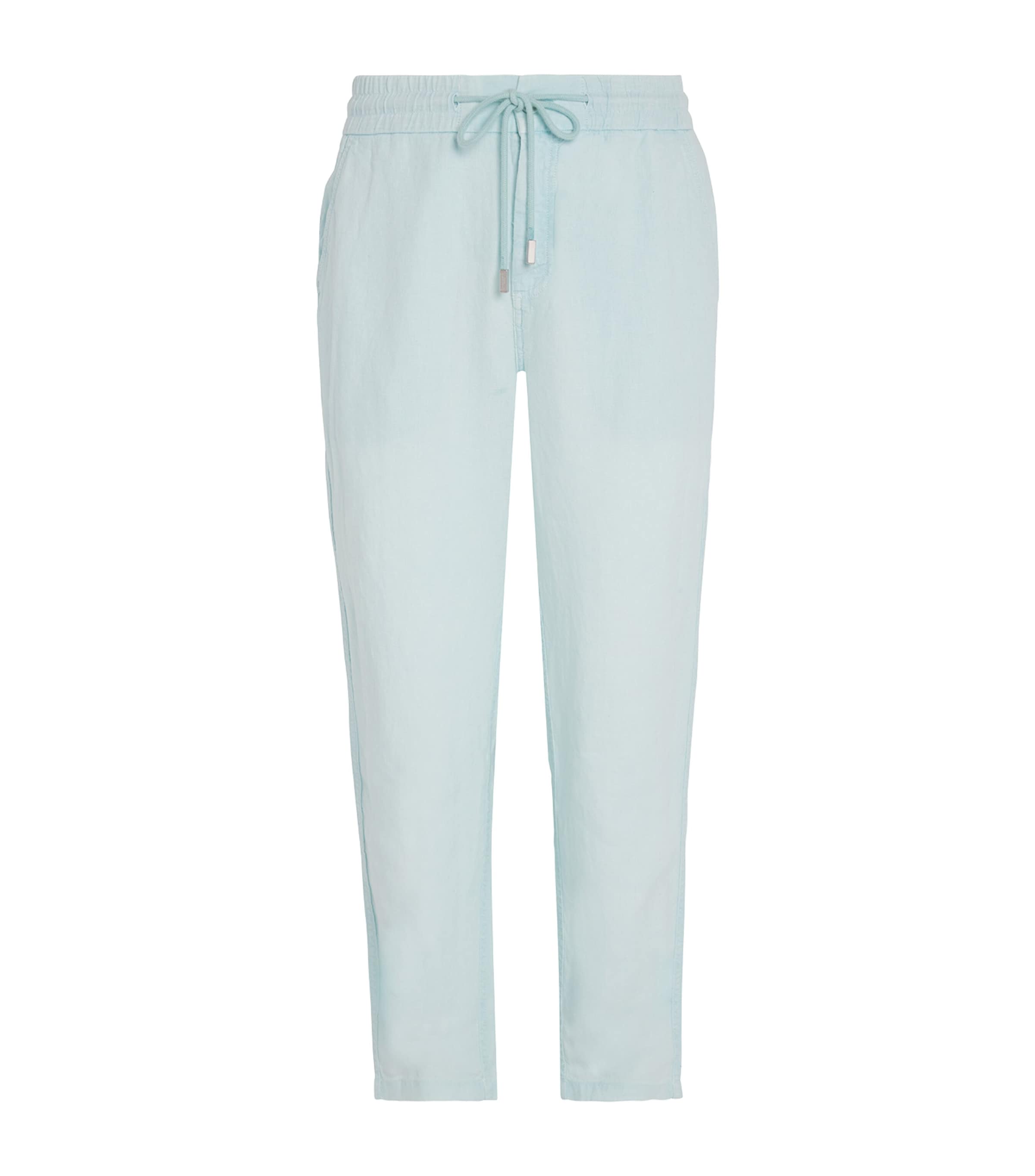 Vilebrequin Linen Drawstring Parc Trousers In Blue