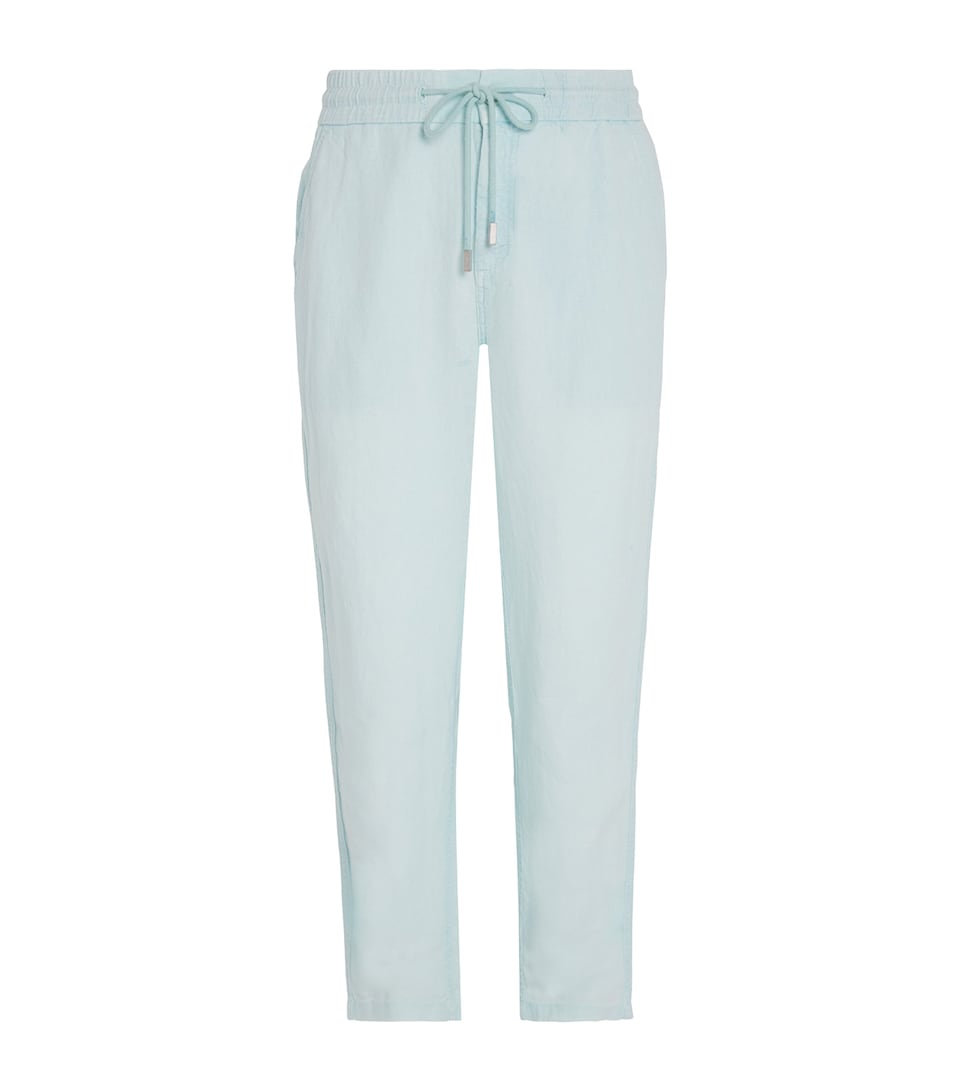 Vilebrequin Linen Drawstring Parc Trousers Pacific