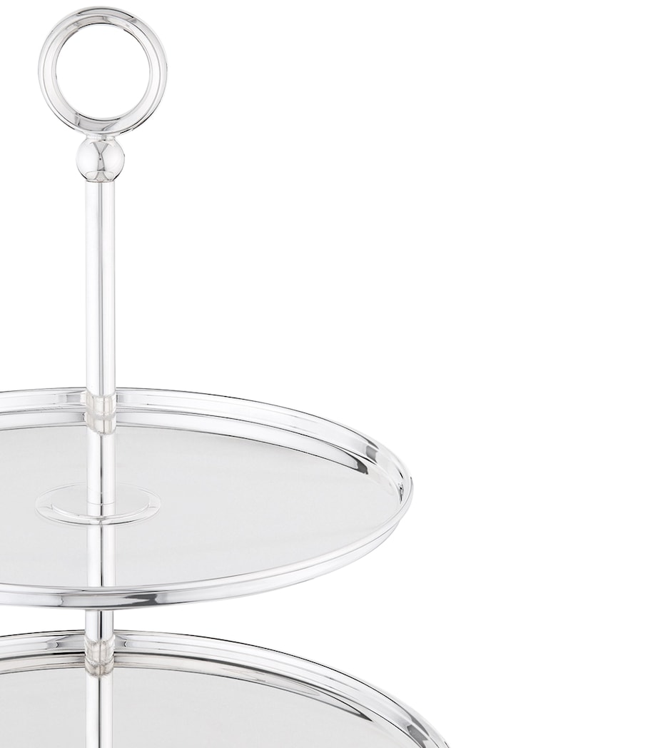 Silver-Plated Georgian 2-Tier Cake Stand SILVER Image 2