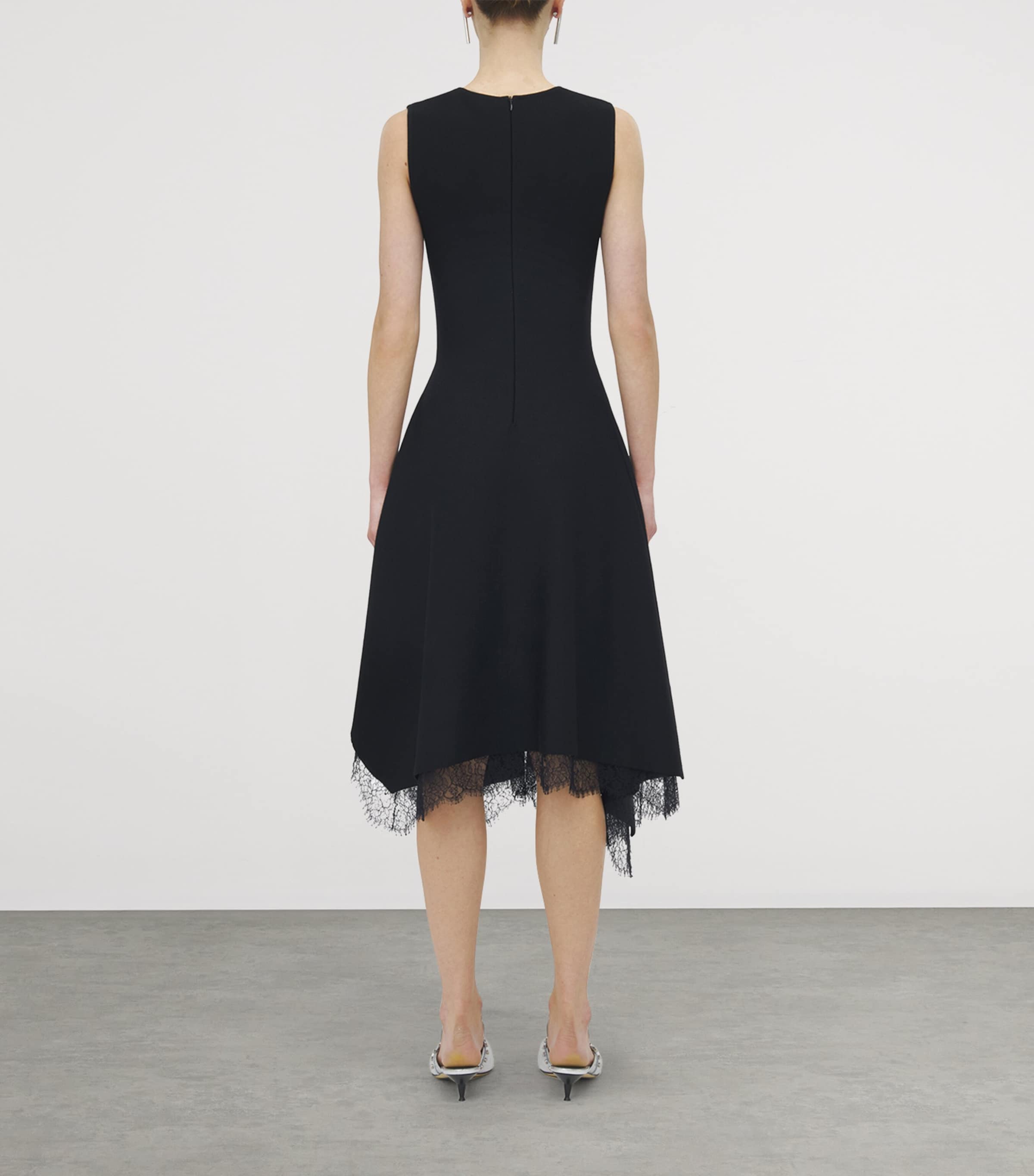 Lace-Trim Asymmetric Midi Dress 1010 Image 5