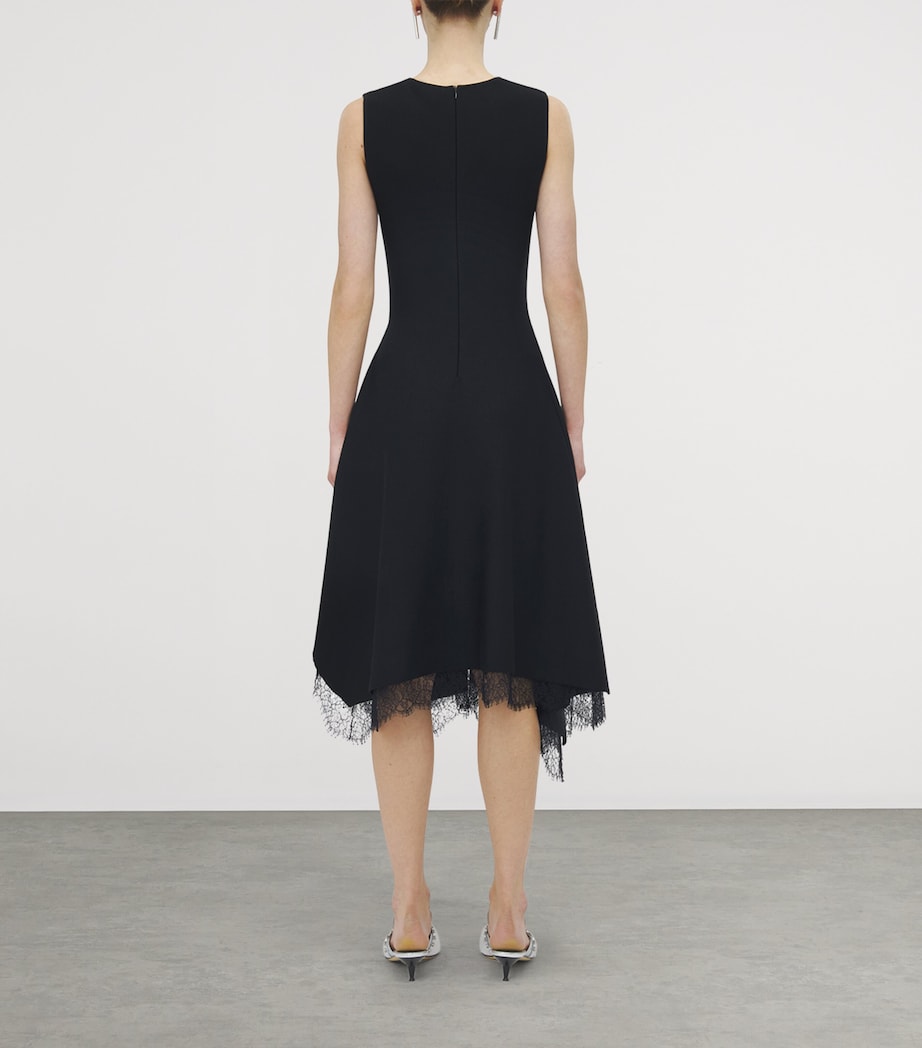 Lace-Trim Asymmetric Midi Dress 1010 Image 5