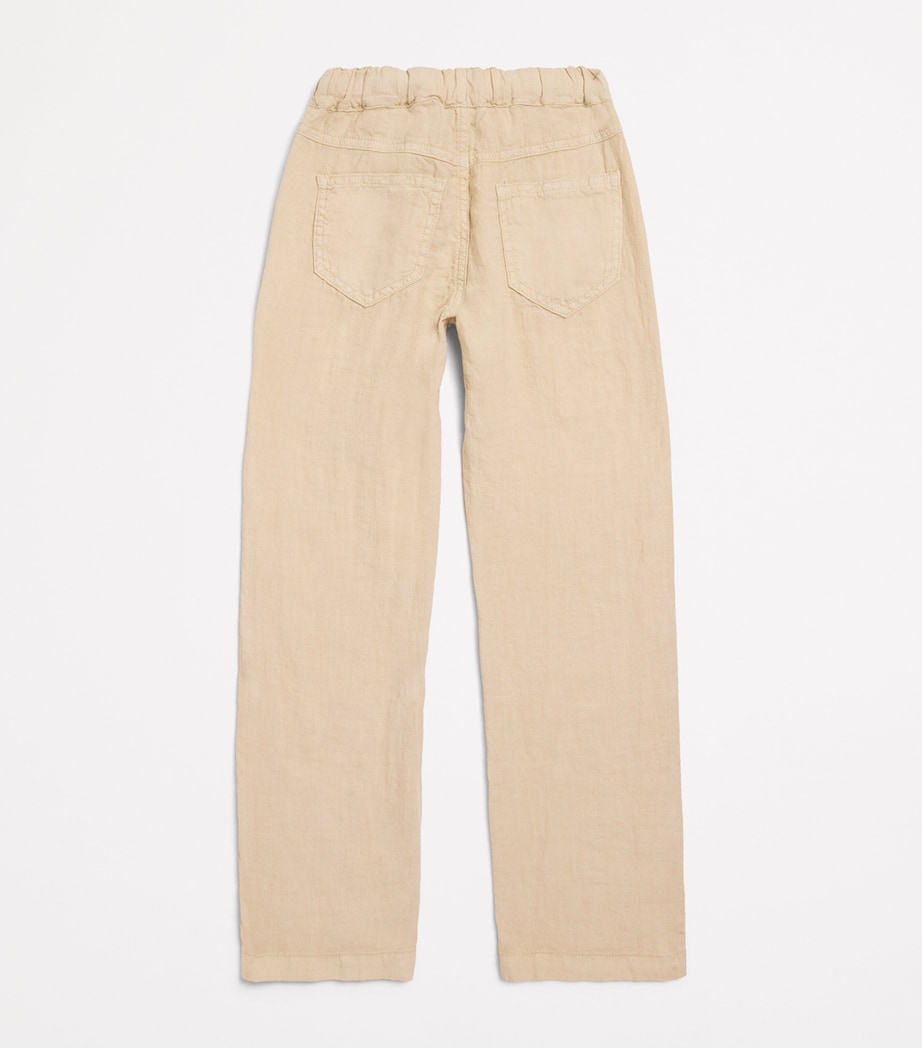Linen Tie-Waist Trousers (2-12 Years) 126 BEIGE Image 2