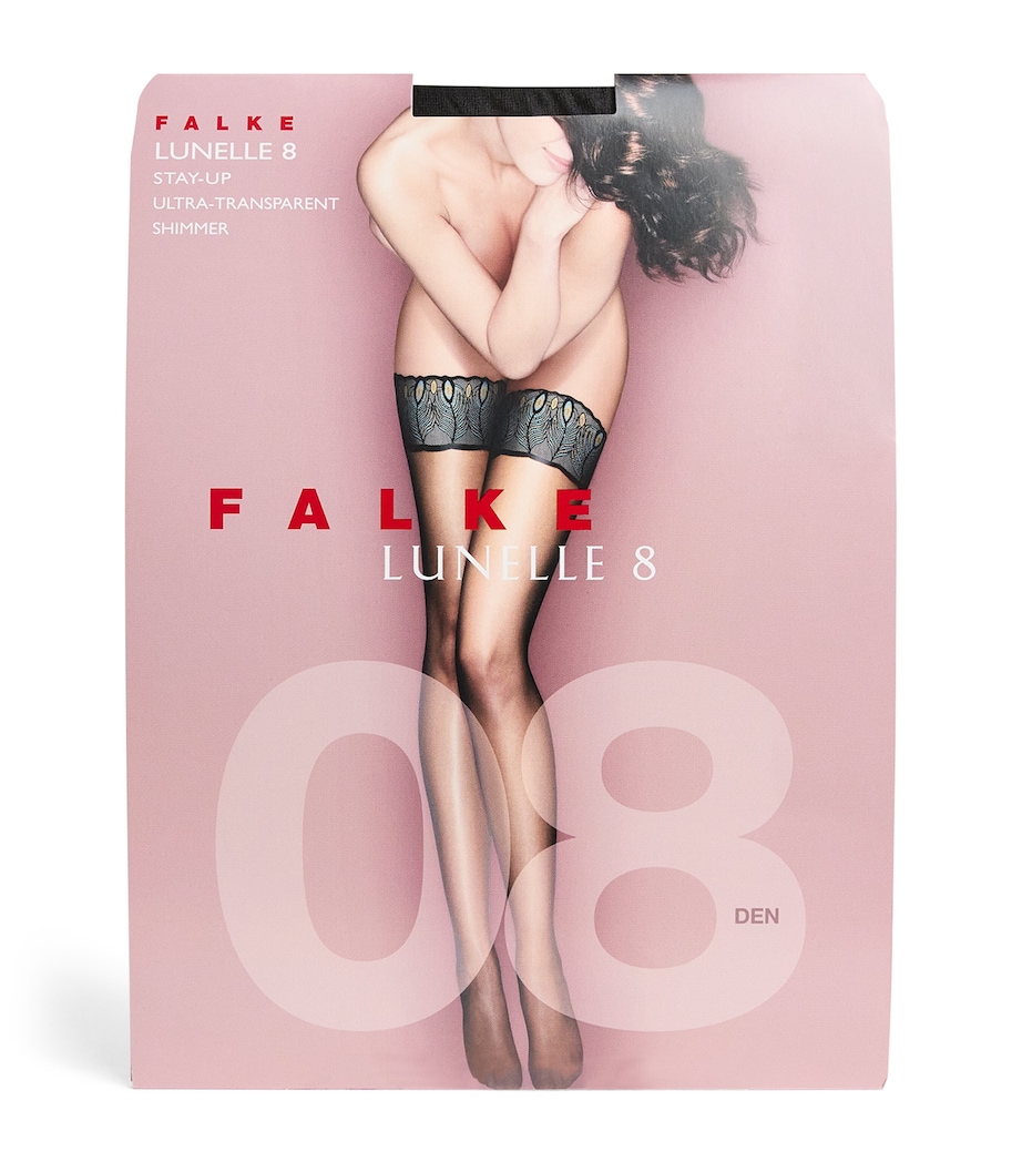 Falke Womens Lunelle 8 Stay-Up Stockings Black Image 1