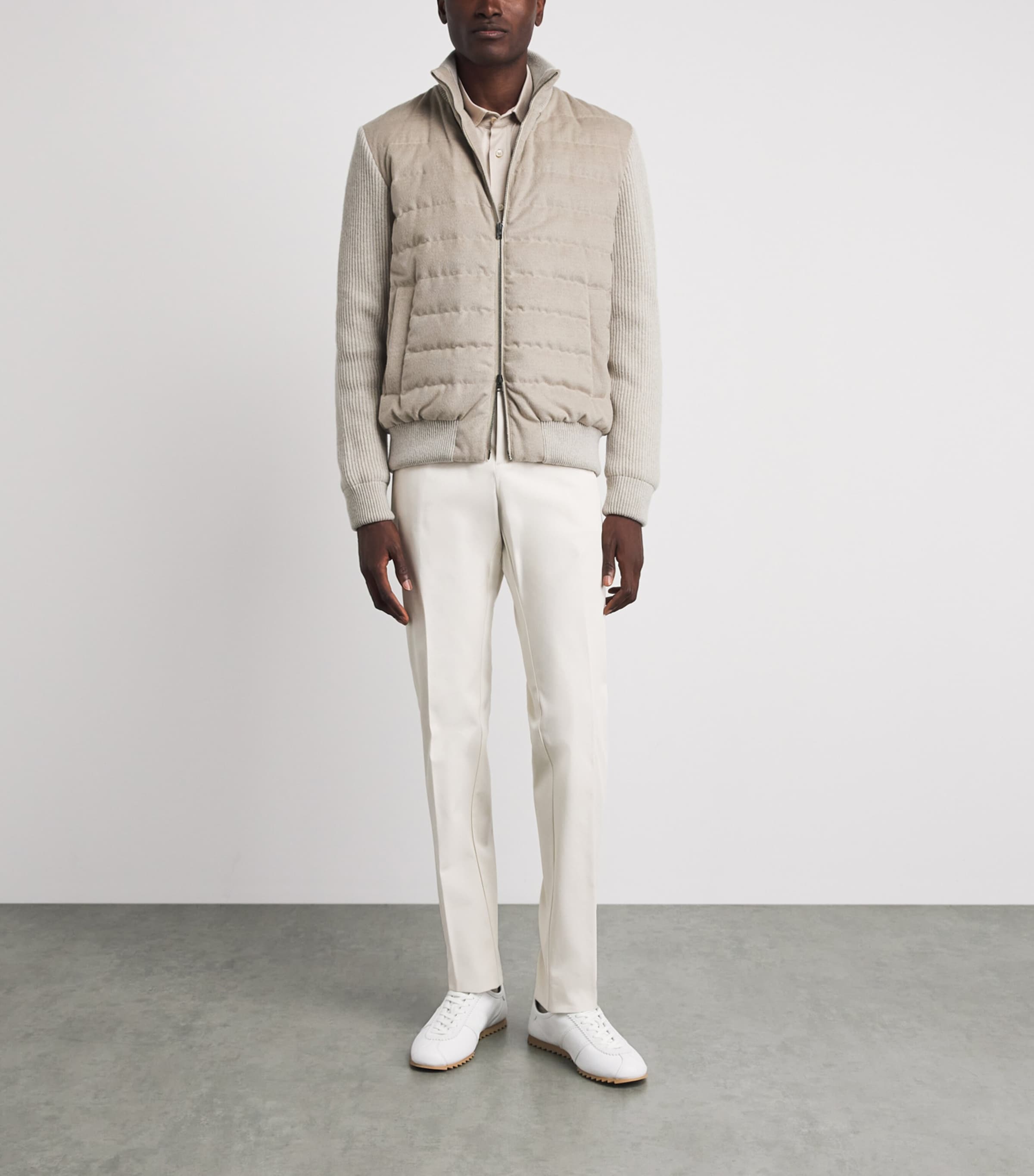 Herno Mens Quilted Hybrid Jacket Chantilly Image 2