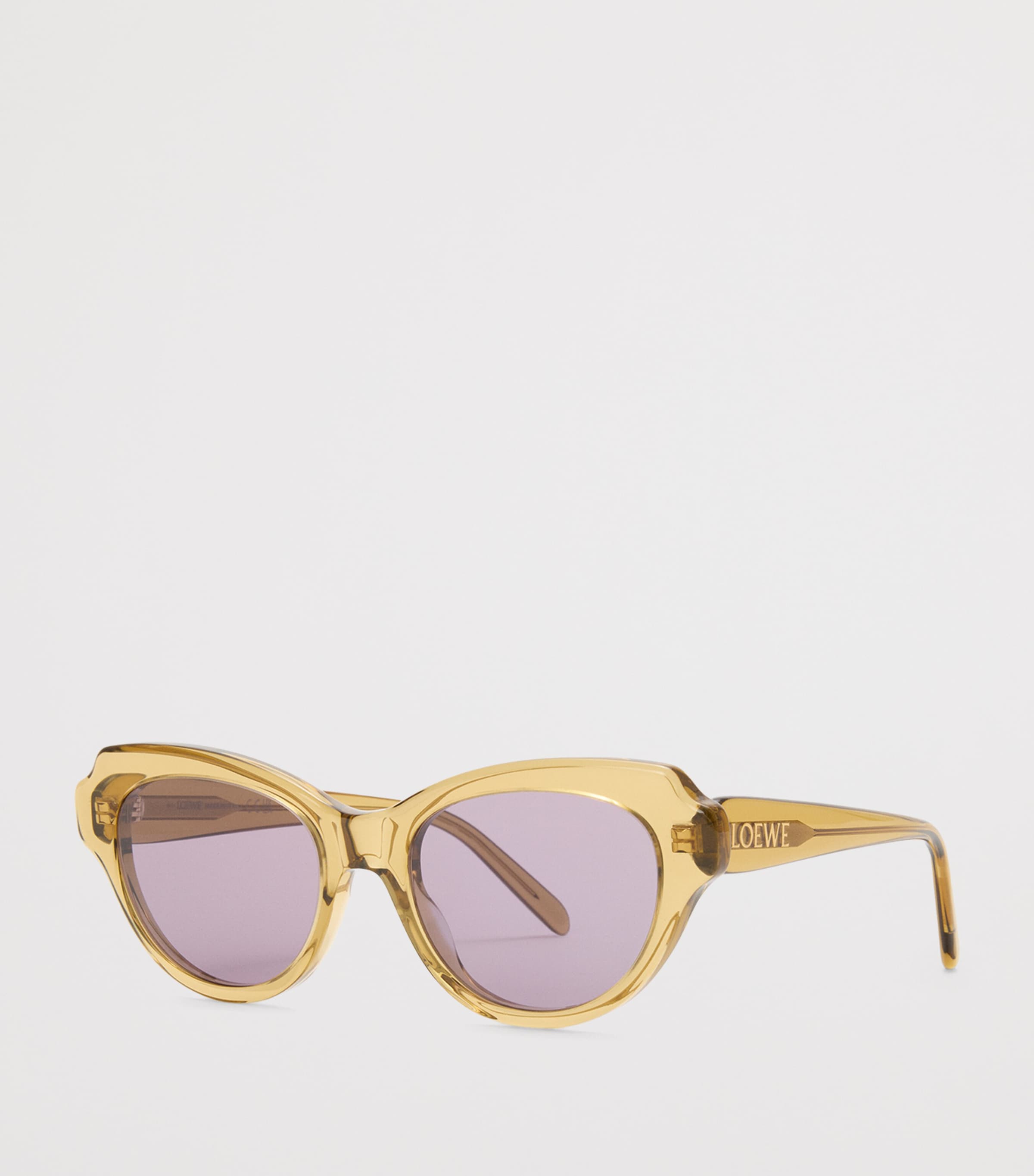 Acetate Swan Slim Sunglasses TRANSPARENT OLIVE Image 2