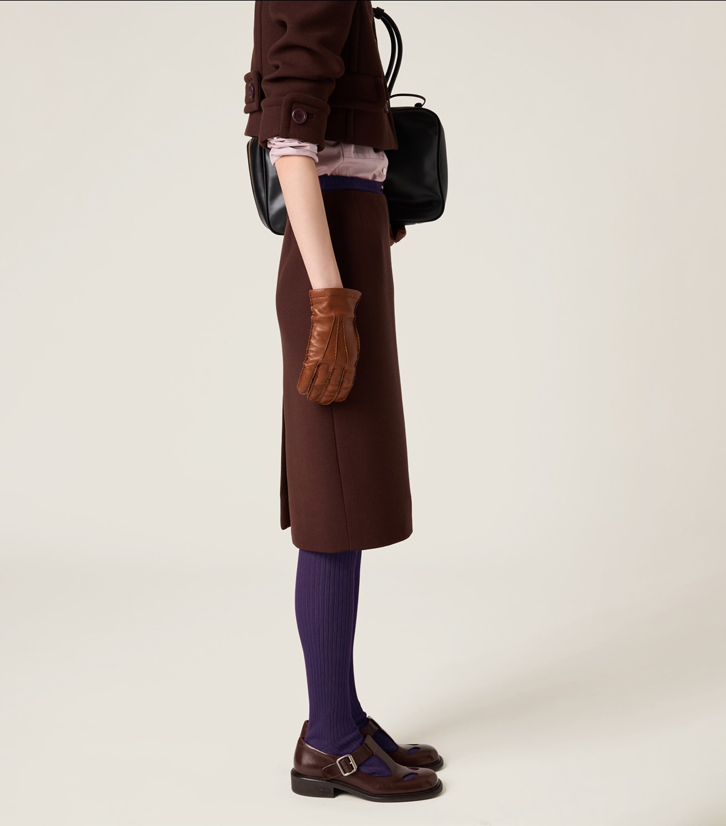 Miu Miu Brown Wool Pencil Skirt | Harrods UK