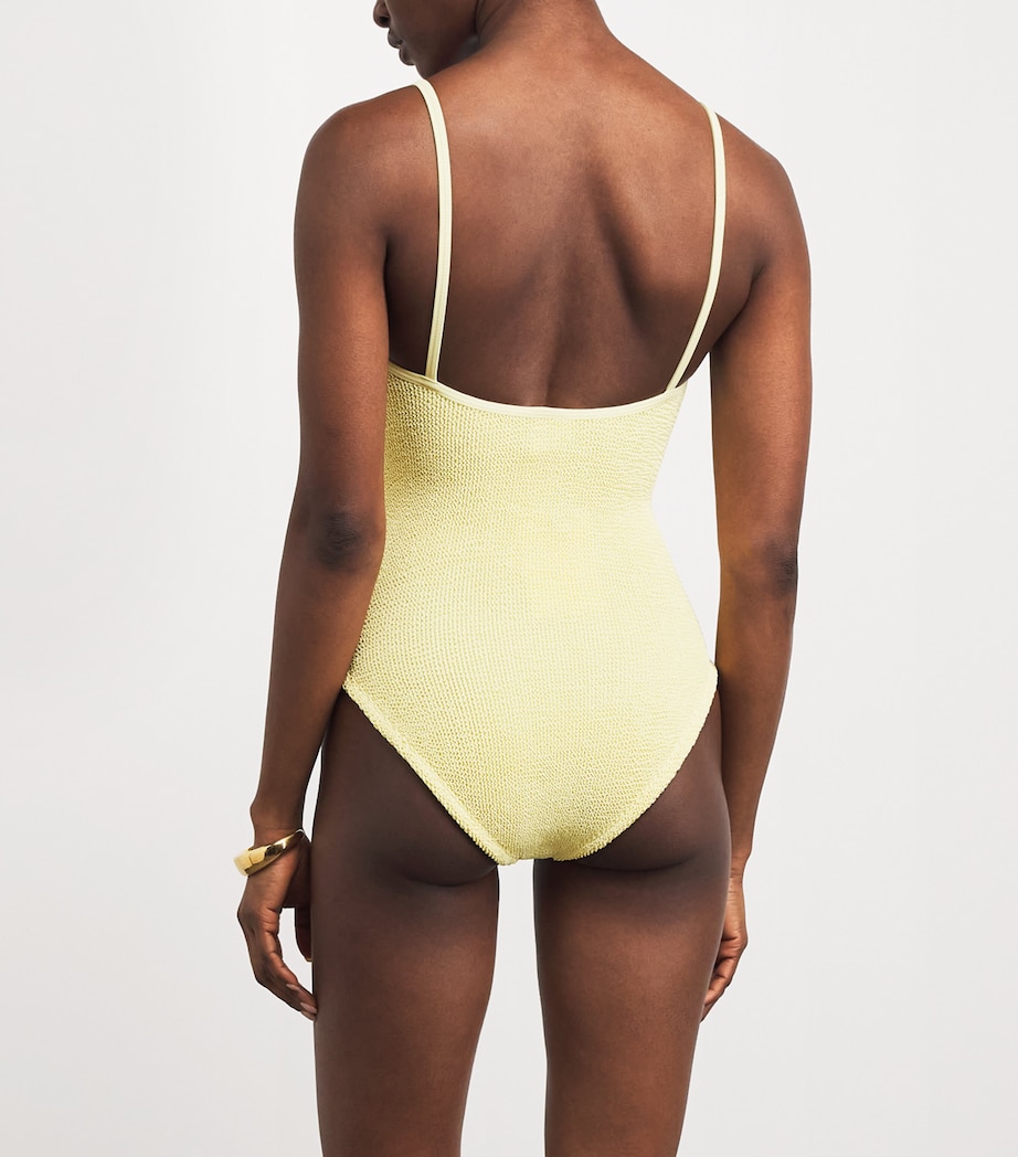 Hunza G Womens Beaded Mia Swimsuit Butter Image 3