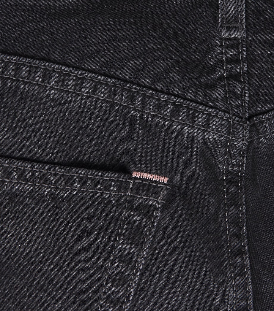 Acne Studios Womens Faded Bootcut Jeans Black Image 6