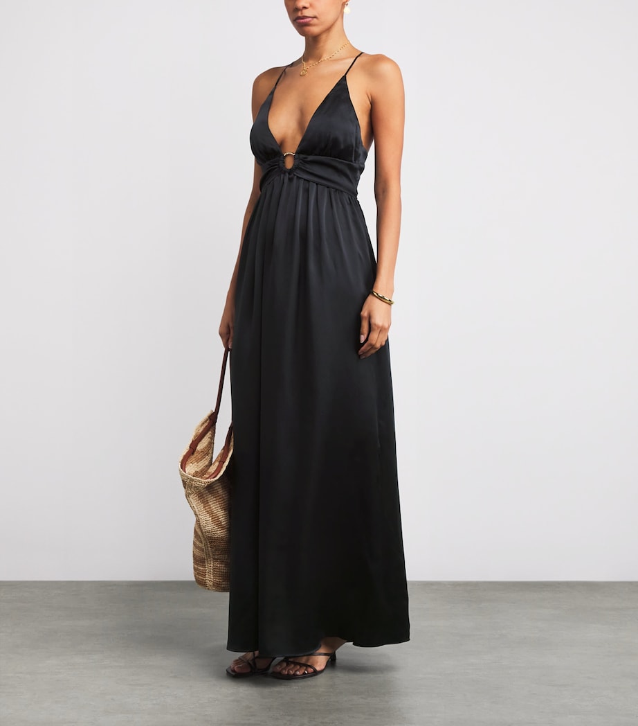 Silk Meteora Maxi Dress BLK-BLK/SILK Image 2